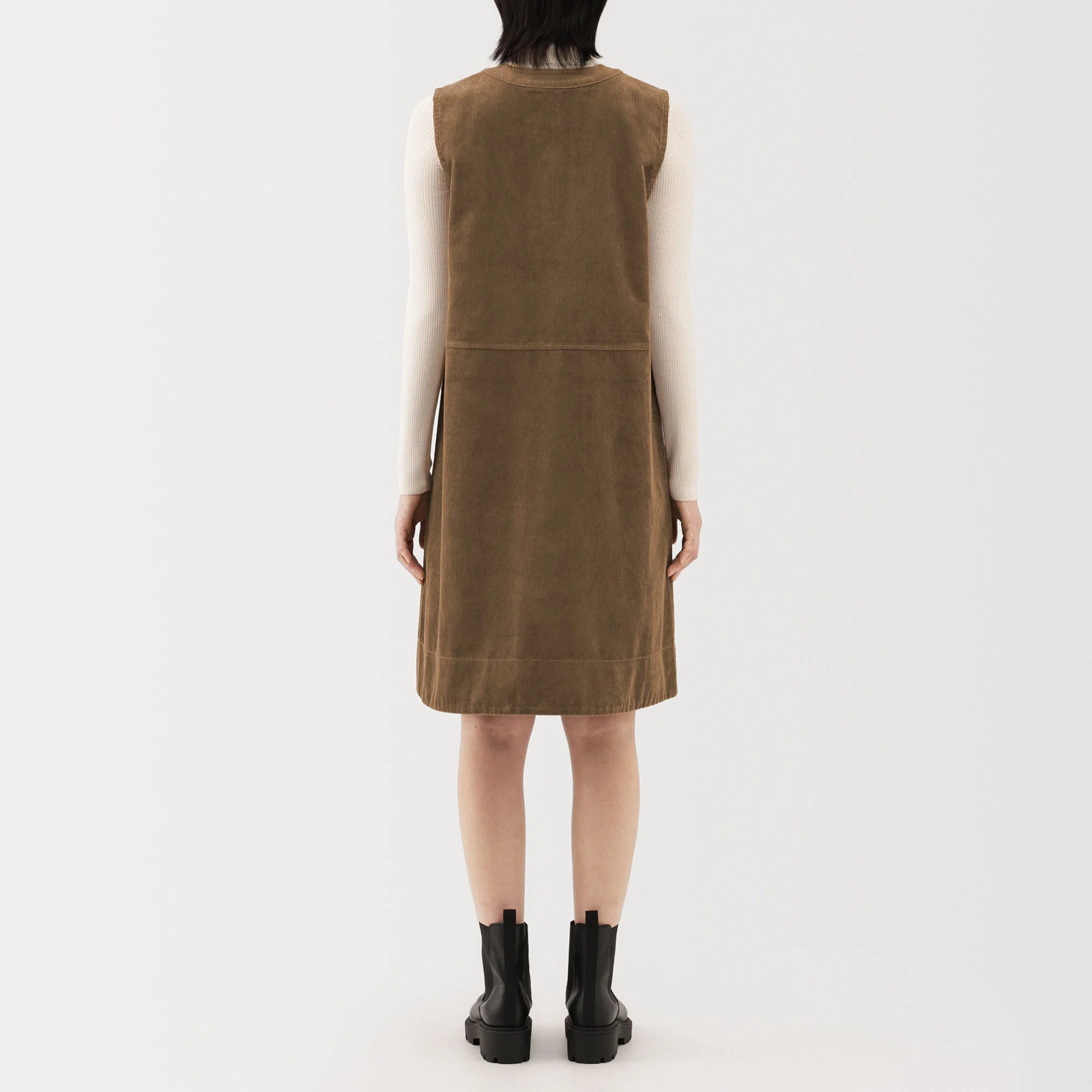 Kapok Blend Corduroy Jumper Dress - Image 6