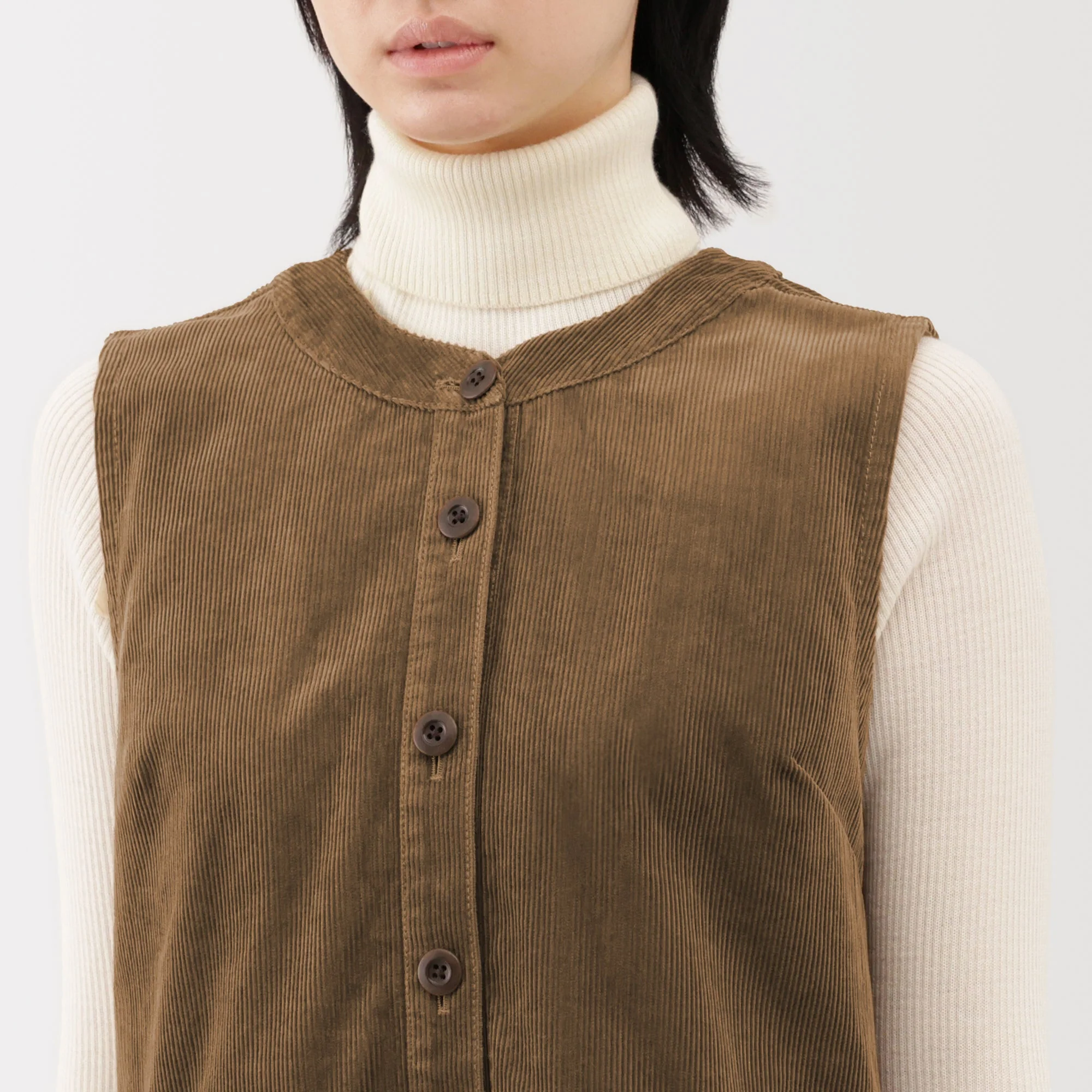 Kapok Blend Corduroy Jumper Dress - Image 7