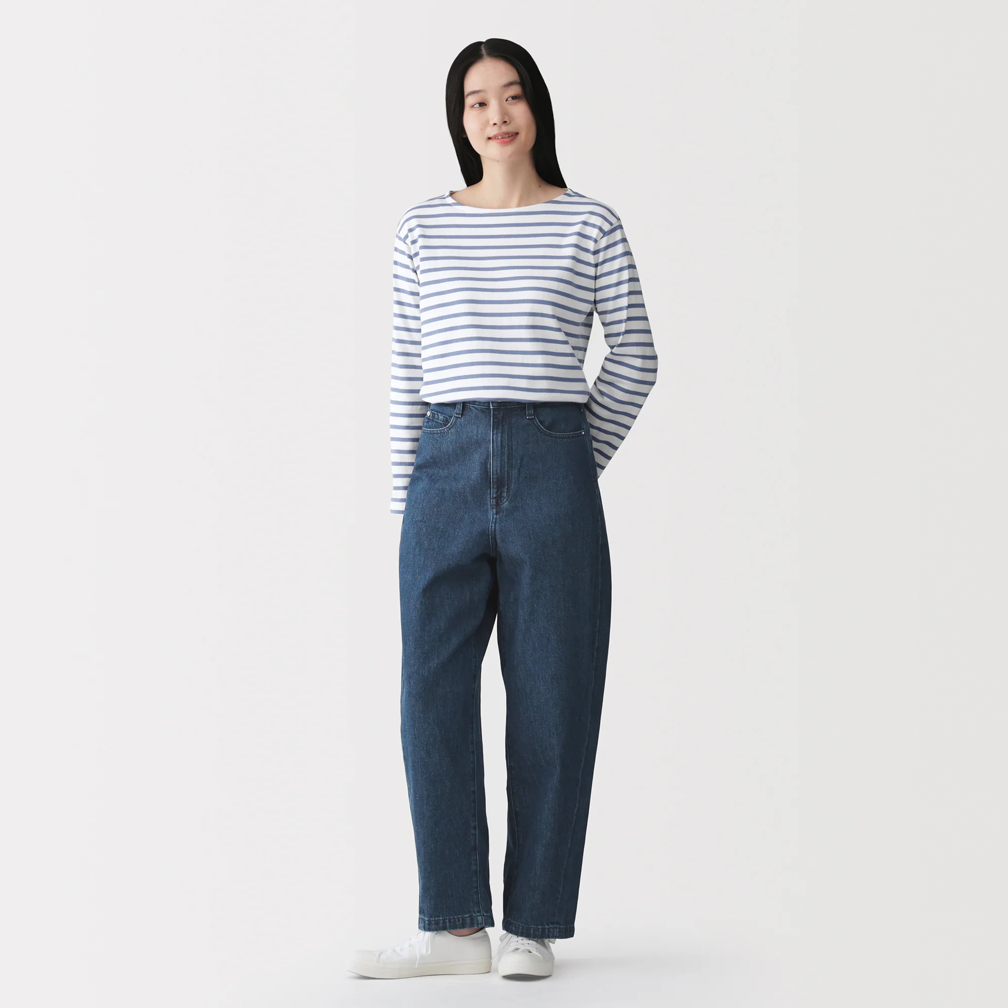 Kapok Blend Denim Cocoon Pants - Image 12