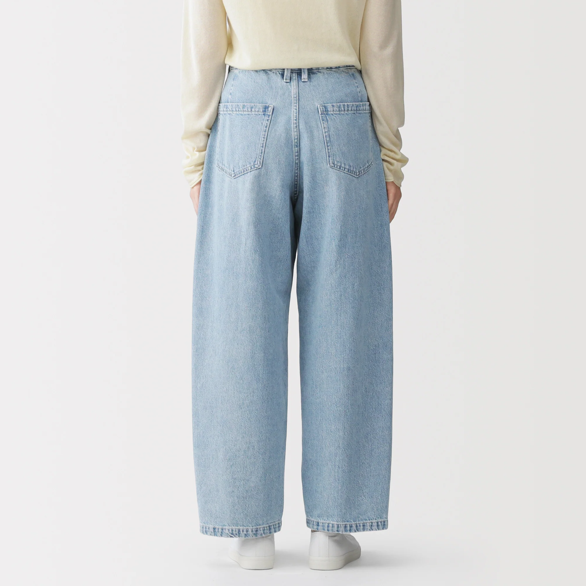 Kapok Blend Denim Cocoon Pants - Image 15