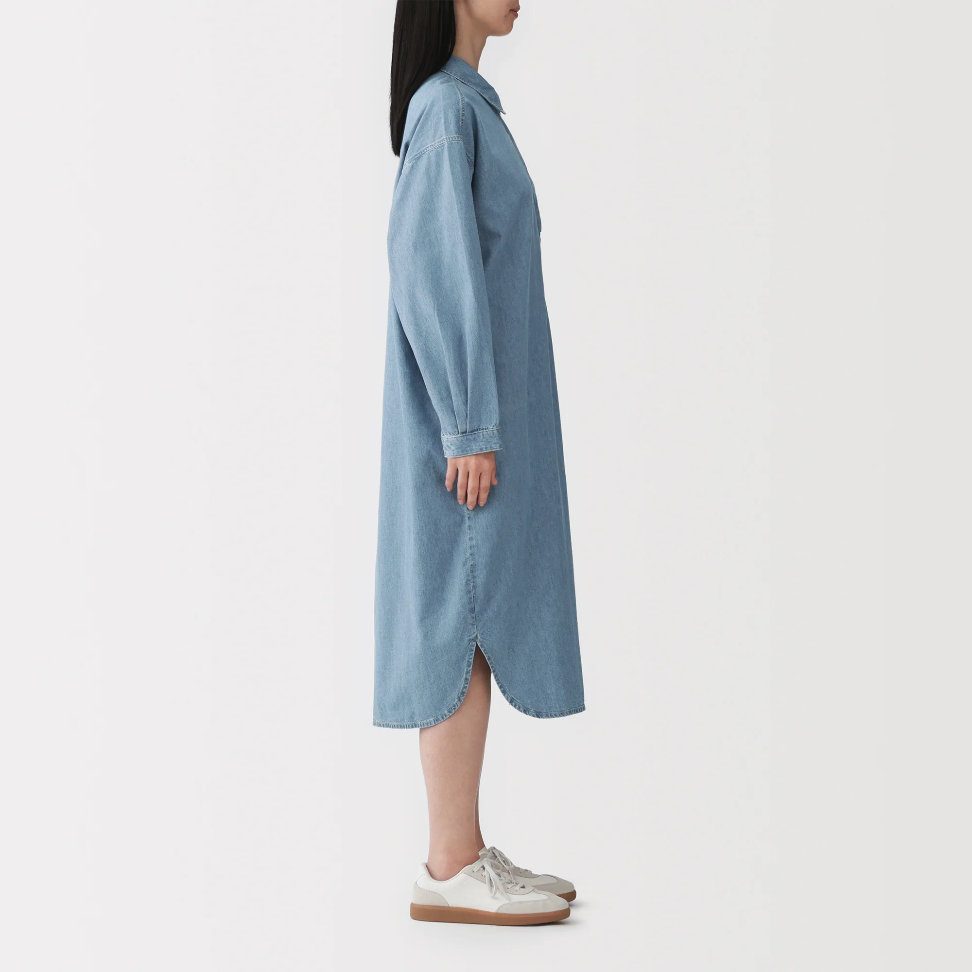 Kapok Blend Denim Dress - Image 4