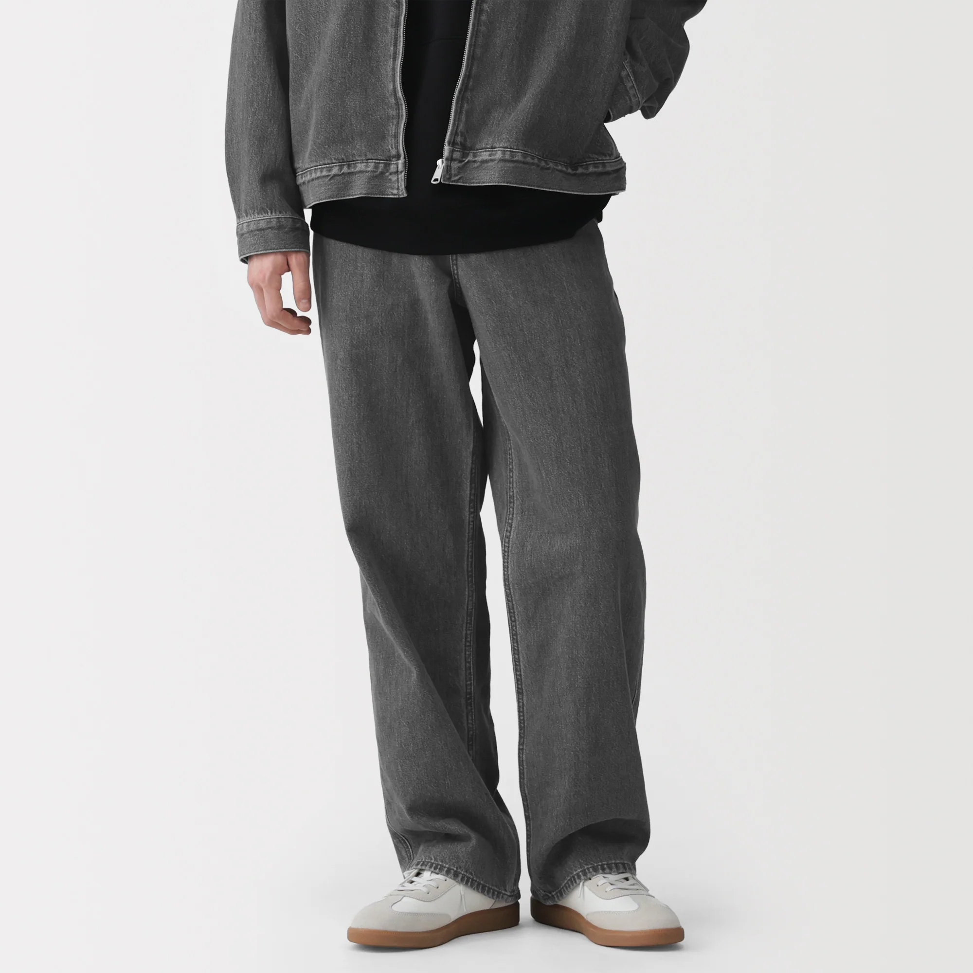 Kapok Blend Denim Wide Pants - Image 4