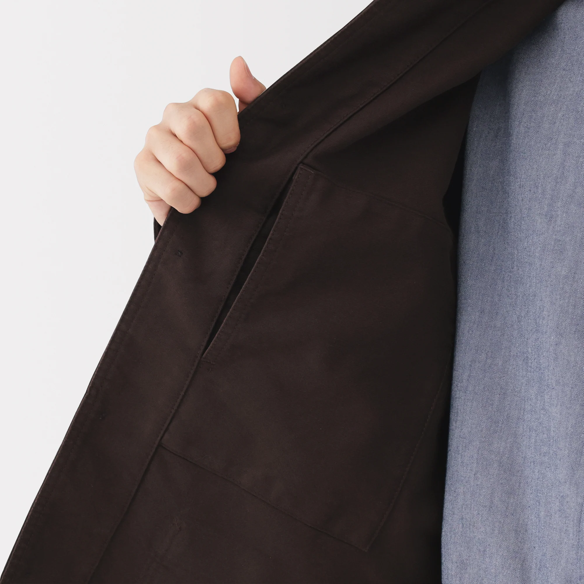 Kapok Blend Moleskin Coverall Jacket - Image 9