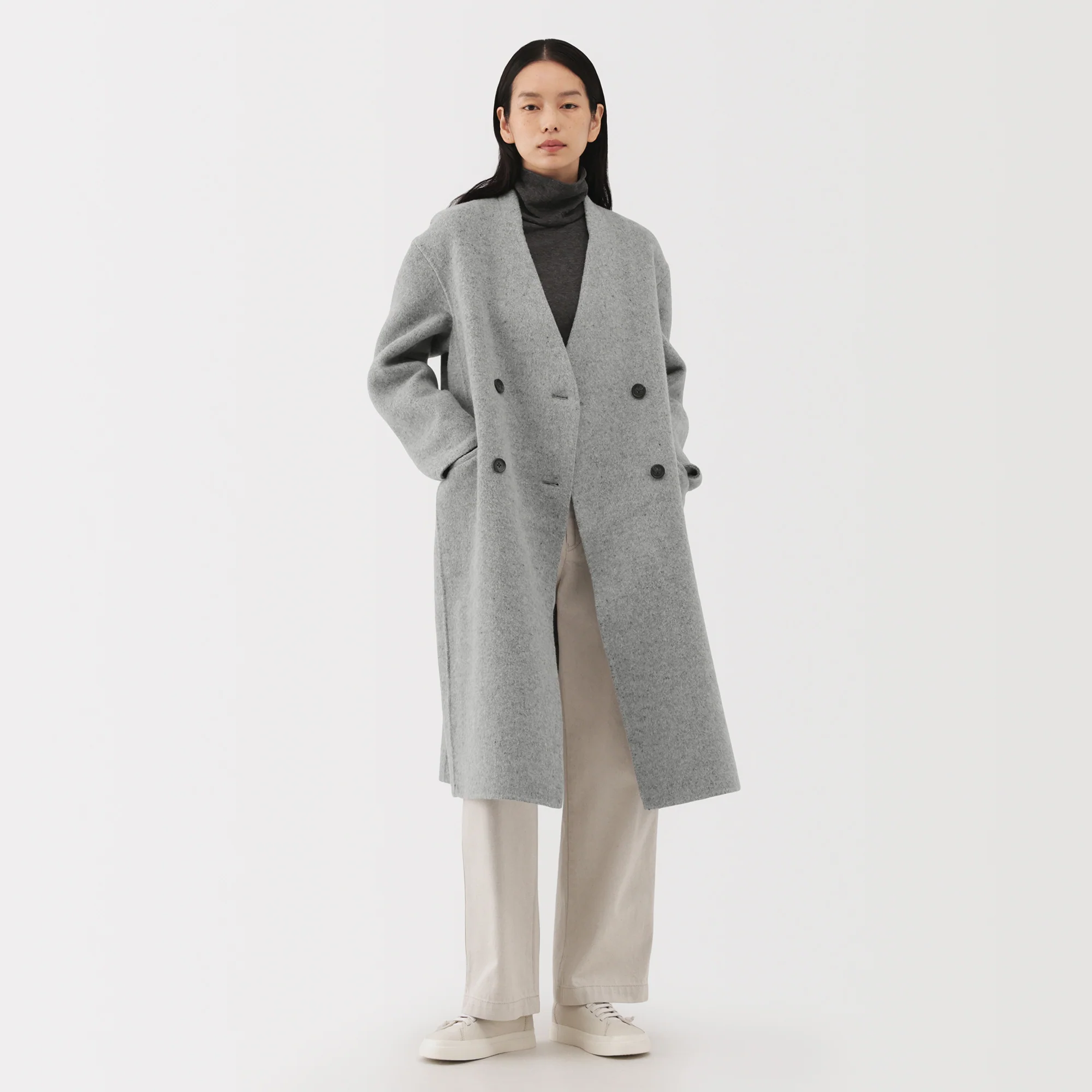 Labo Cashmere Mix Double Breasted Coat - Image 3