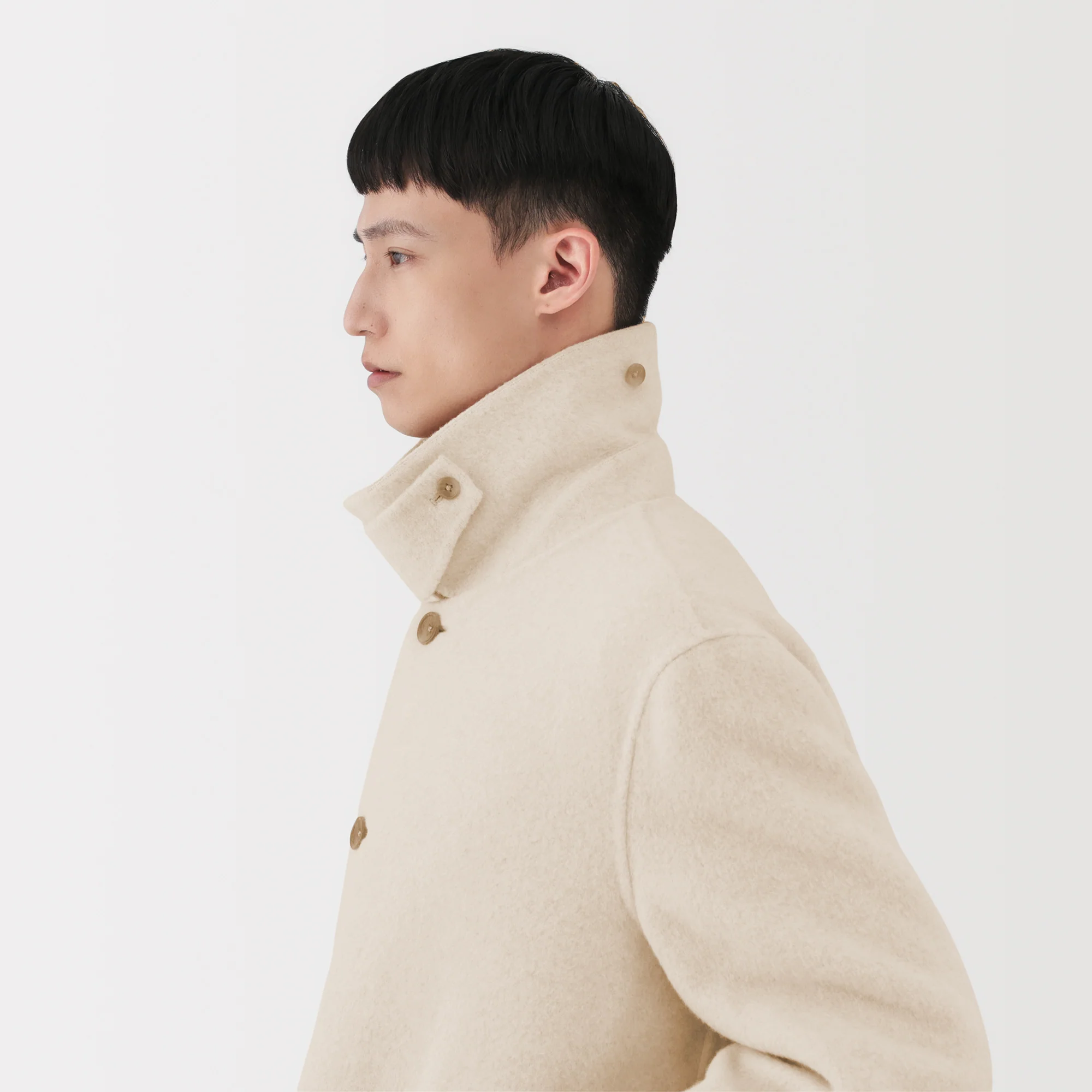 Labo Cashmere Mix Soutien Collar Coat - Image 8