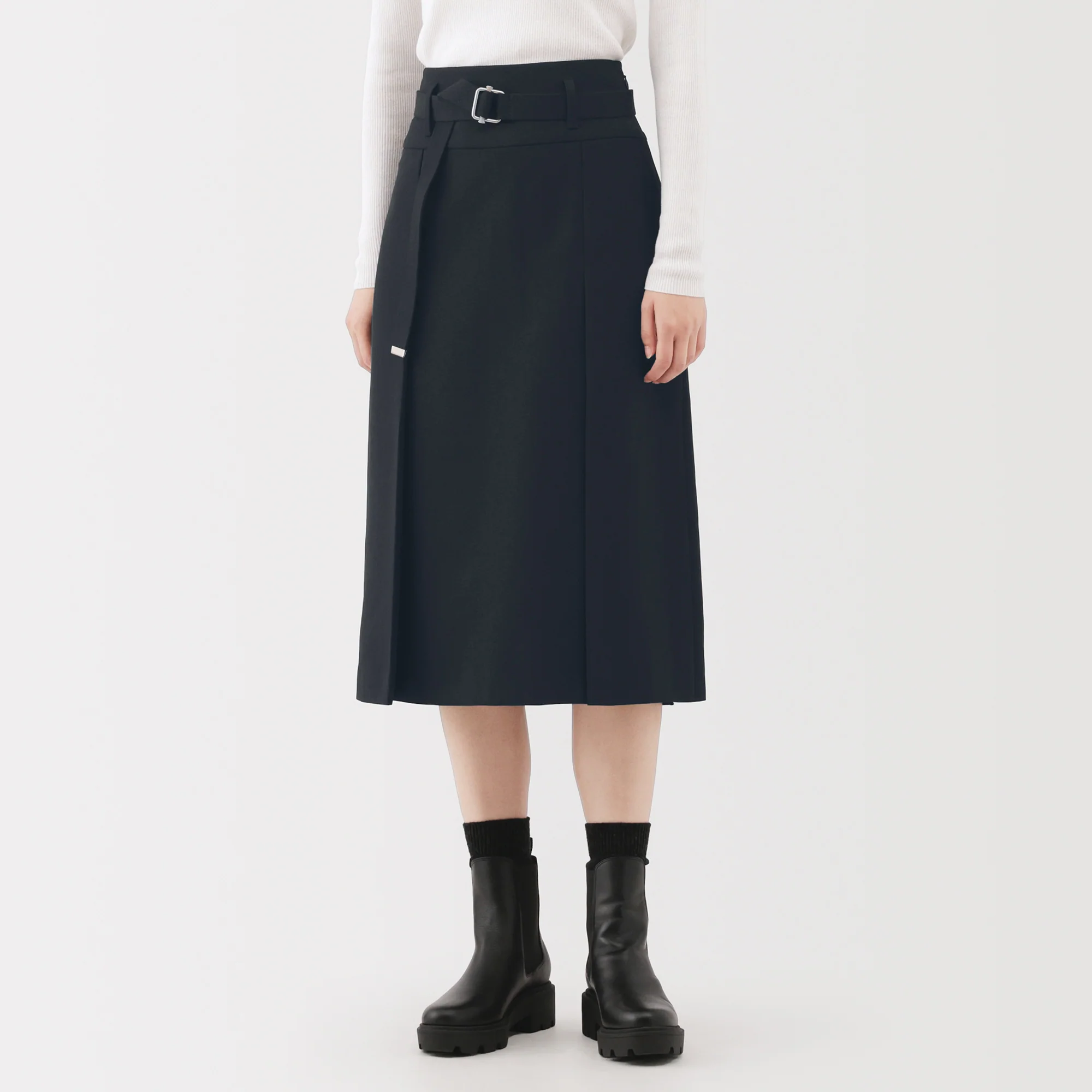 Labo Polyester Twill Tuck Skirt - Image 12