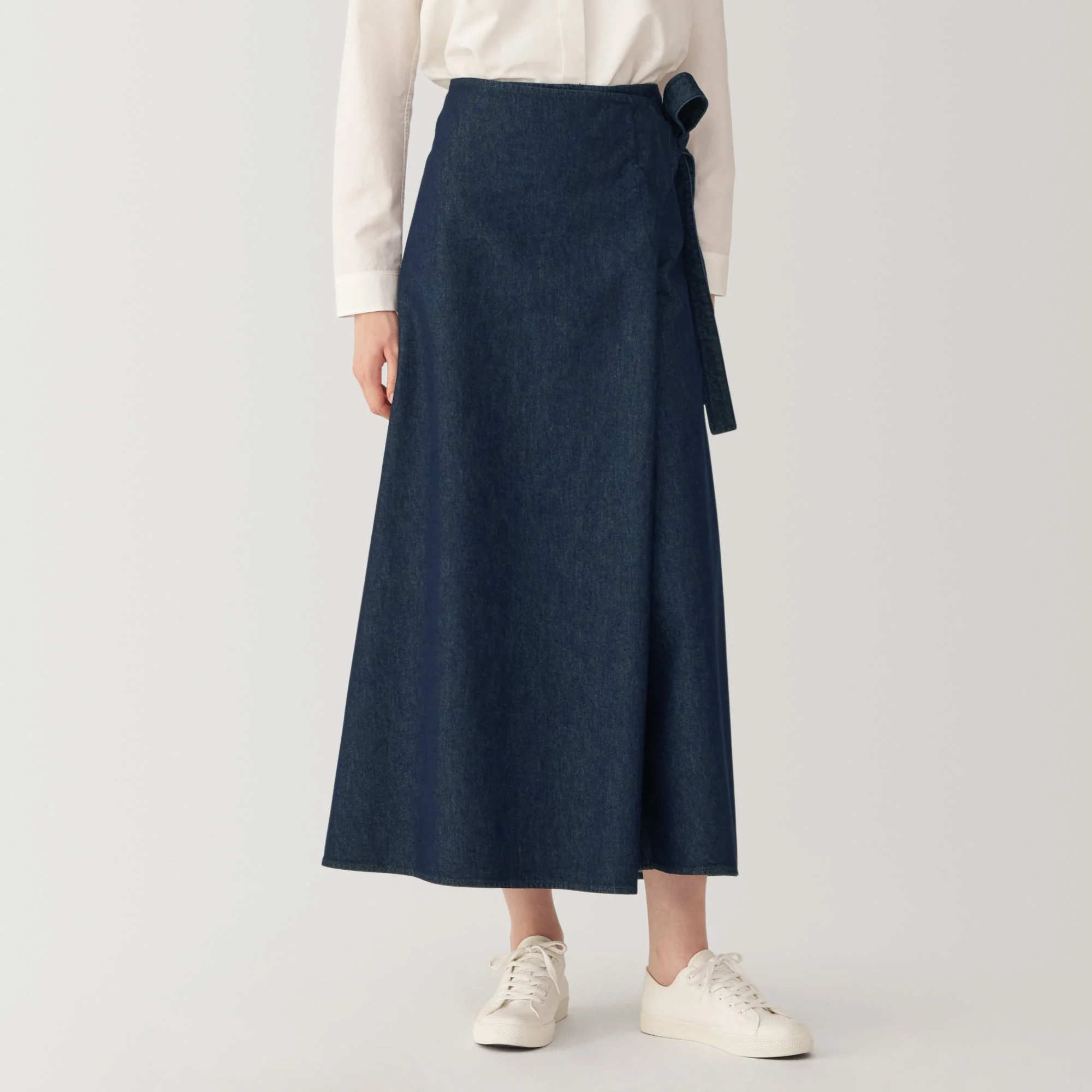 Labo Women's Washi Blend Denim Wrap-Around Skirt
