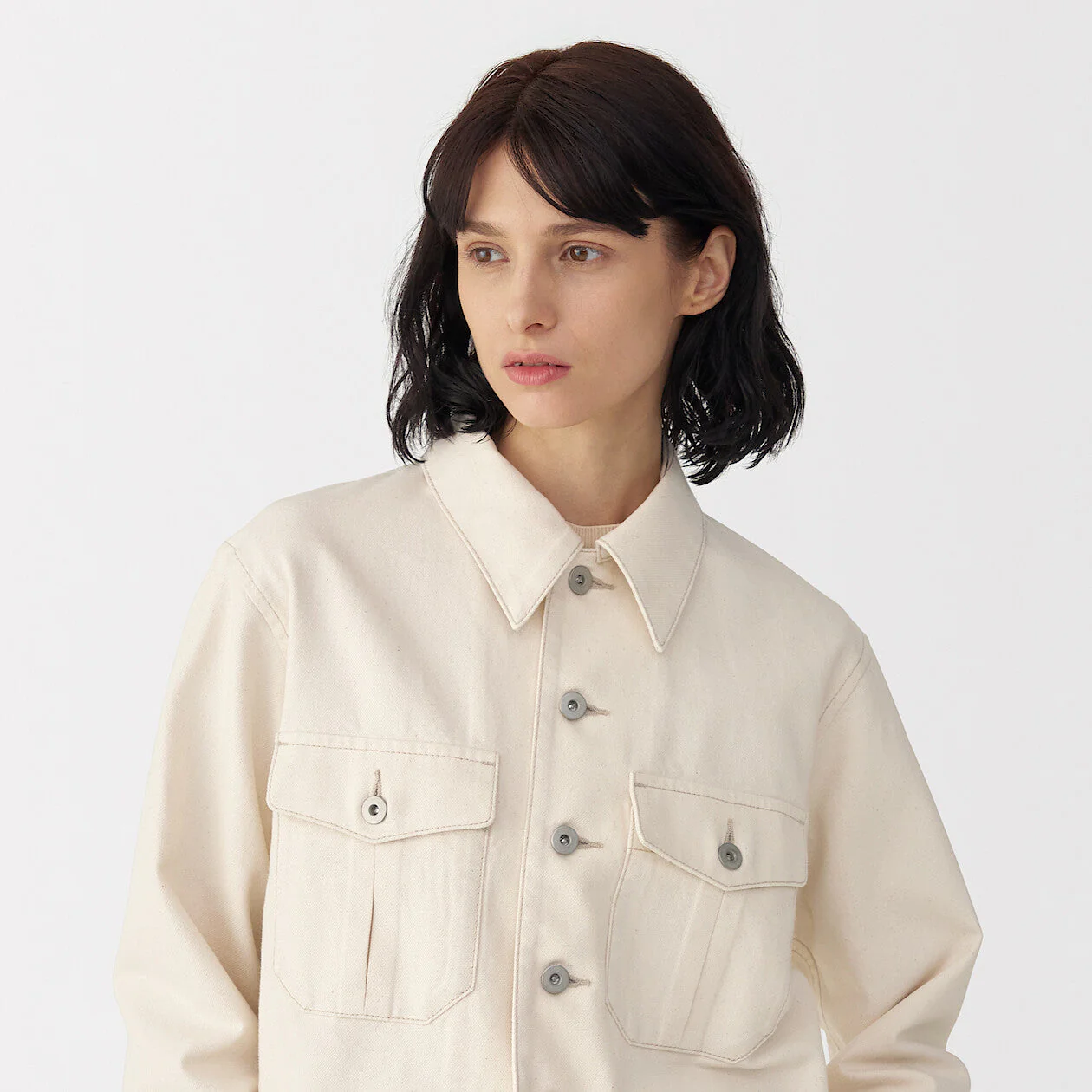 Labo Women's Washi Blend Twill Trucker Jacket - Image 5