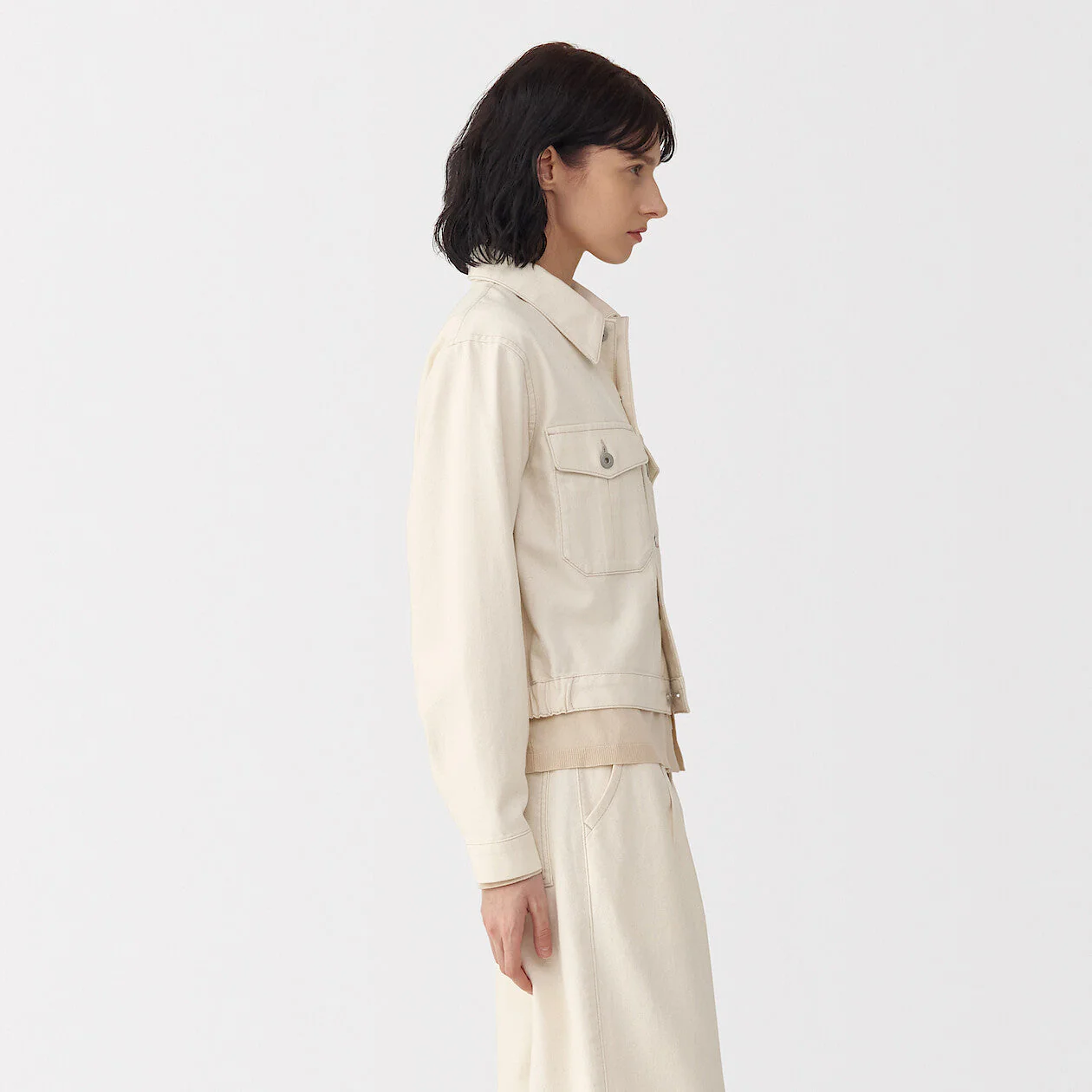 Labo Women's Washi Blend Twill Trucker Jacket - Image 7