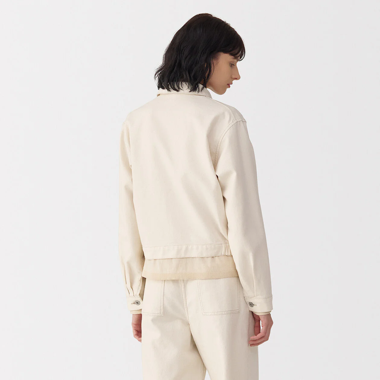 Labo Women's Washi Blend Twill Trucker Jacket - Image 8