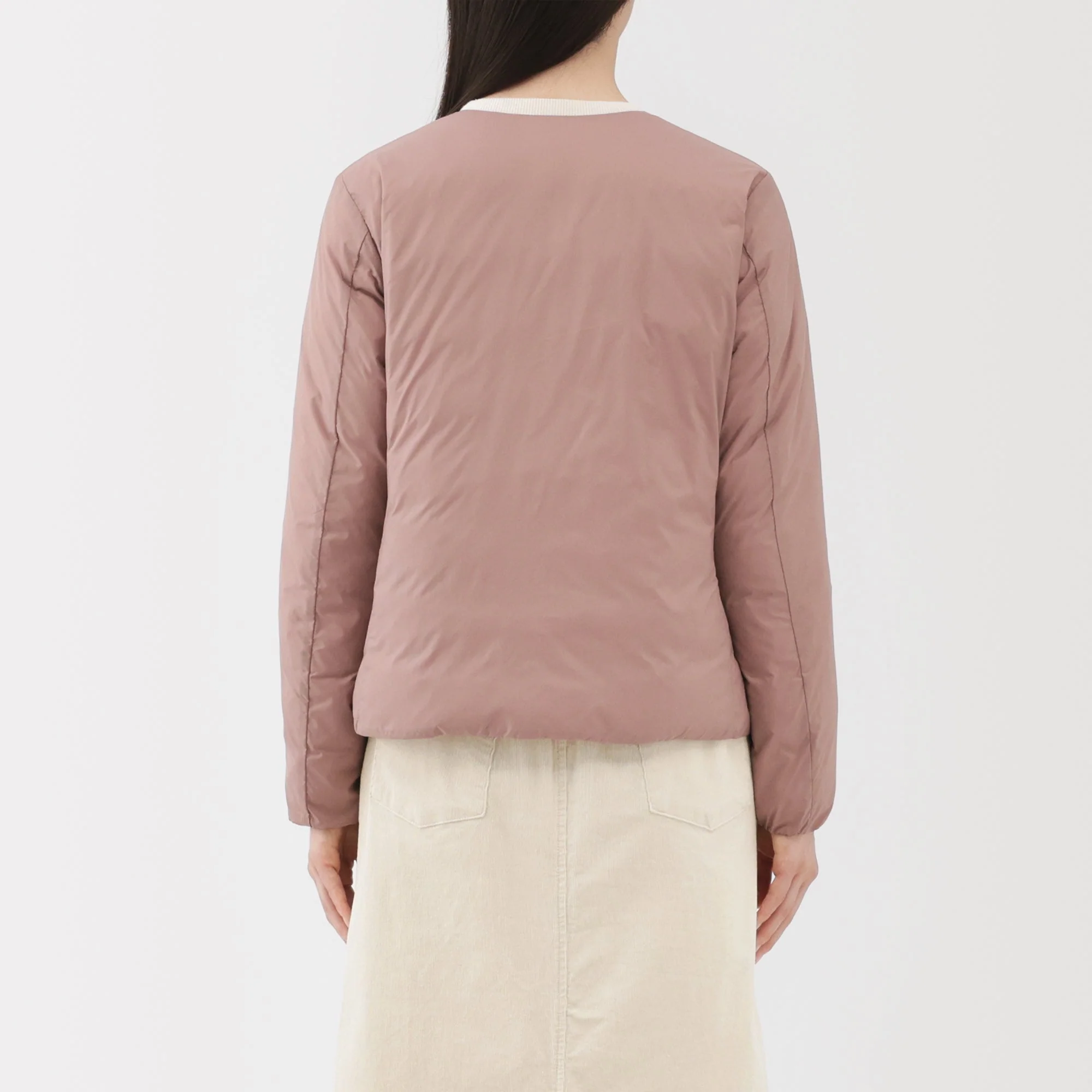 Lightweight Down Collarless Jacket - Image 27