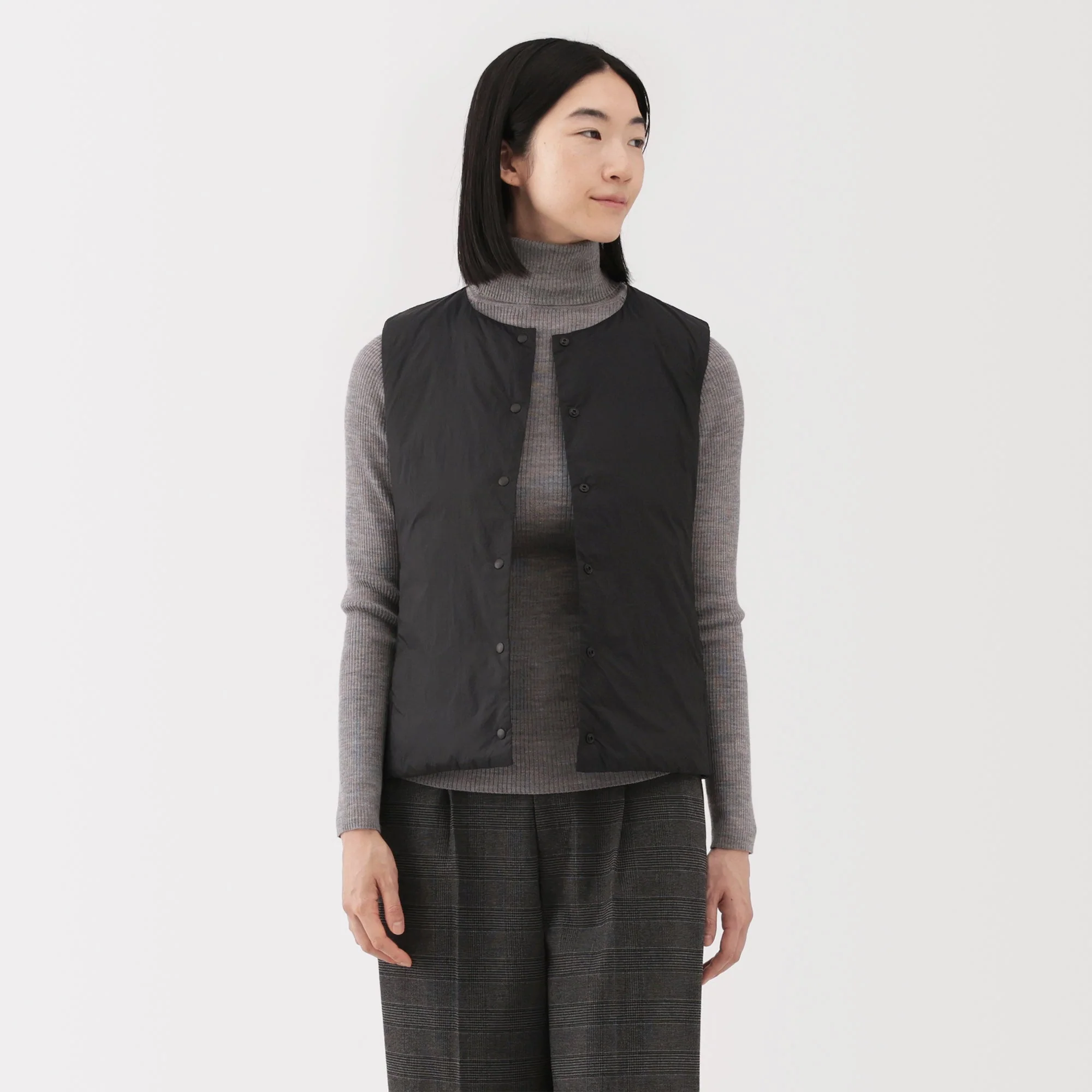 Lightweight Down Collarless Vest - Image 14