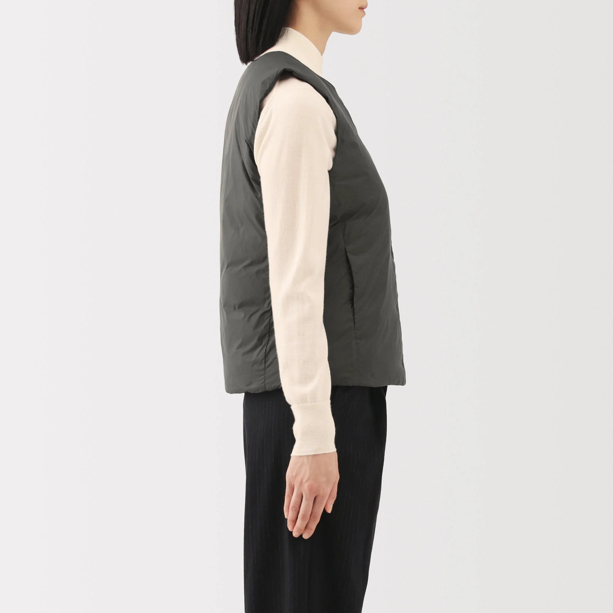 Lightweight Down Collarless Vest - Image 27