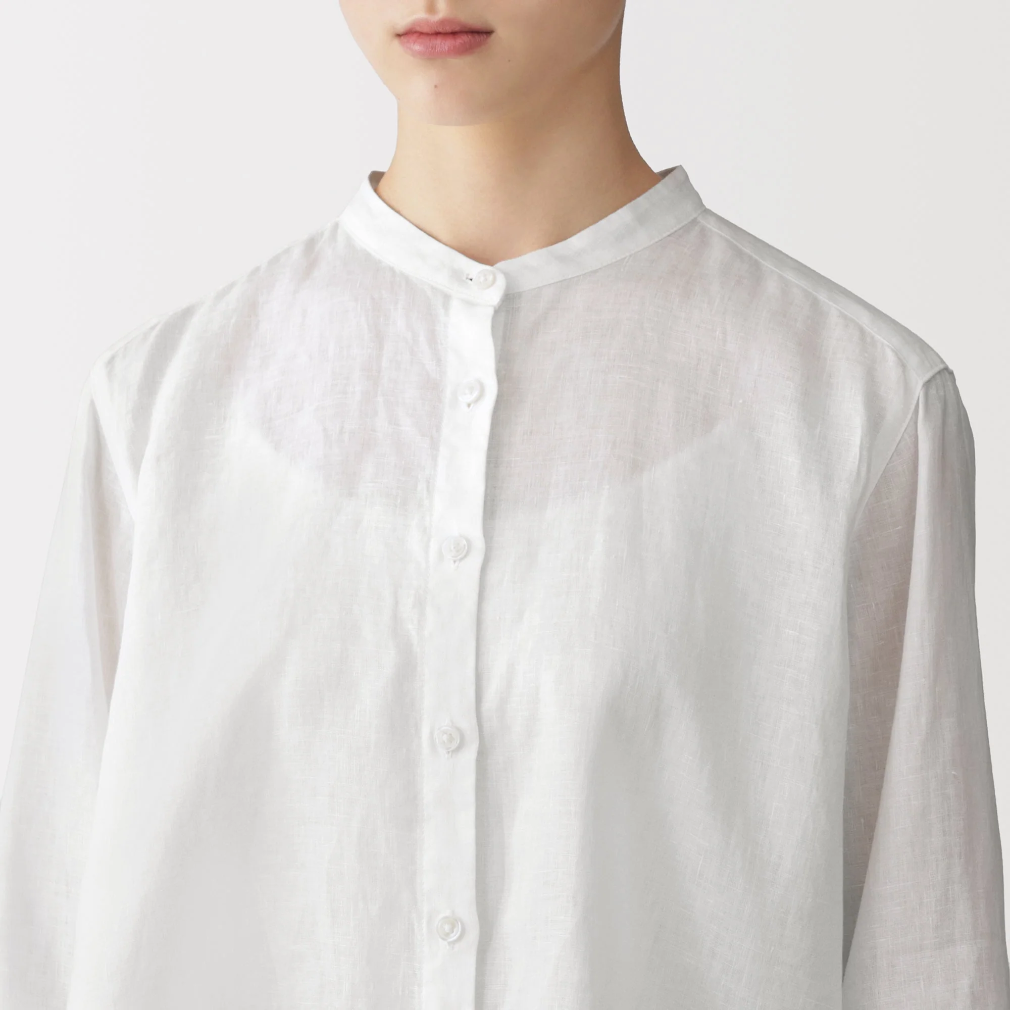 Linen 3/4 Sleeve Blouse - Image 7