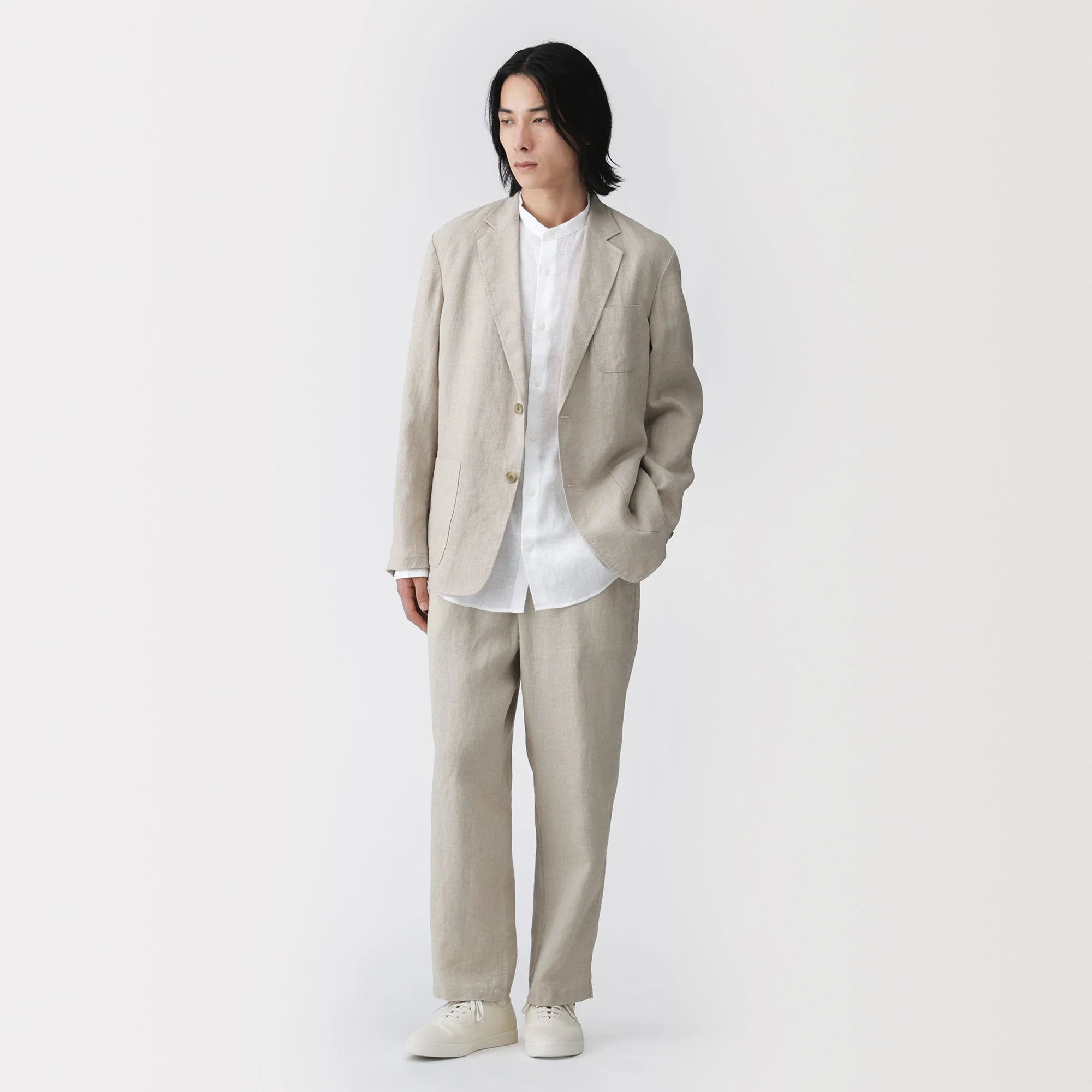 Linen Tapered Pants - Image 3