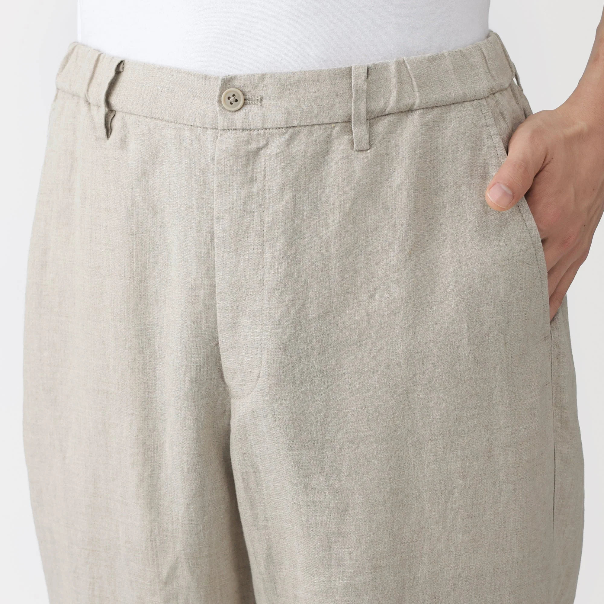 Linen Tapered Pants - Image 7