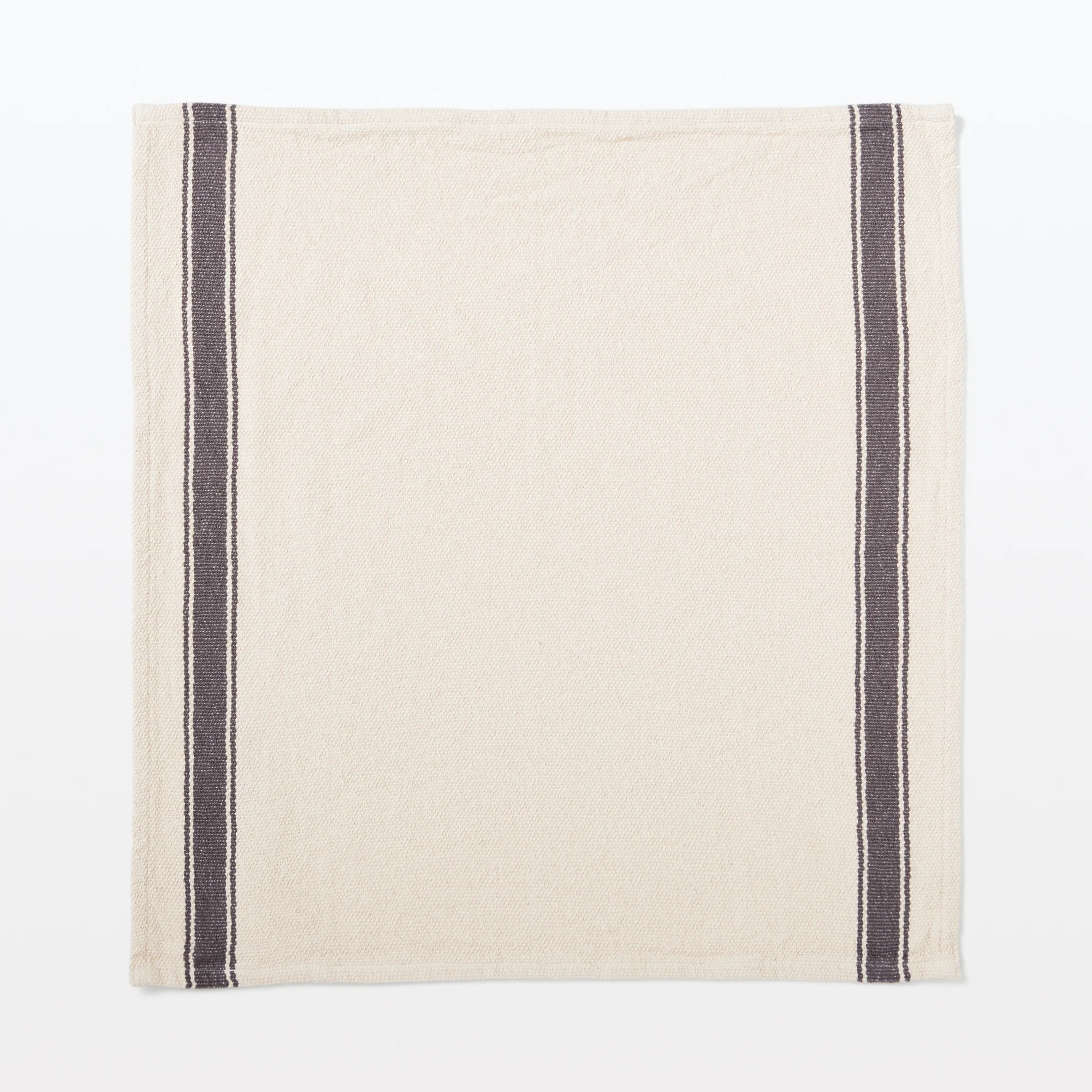 Low Count Indian Cotton Multi Purpose Cloth - Striped Ends  - Natural Brown - Image 3