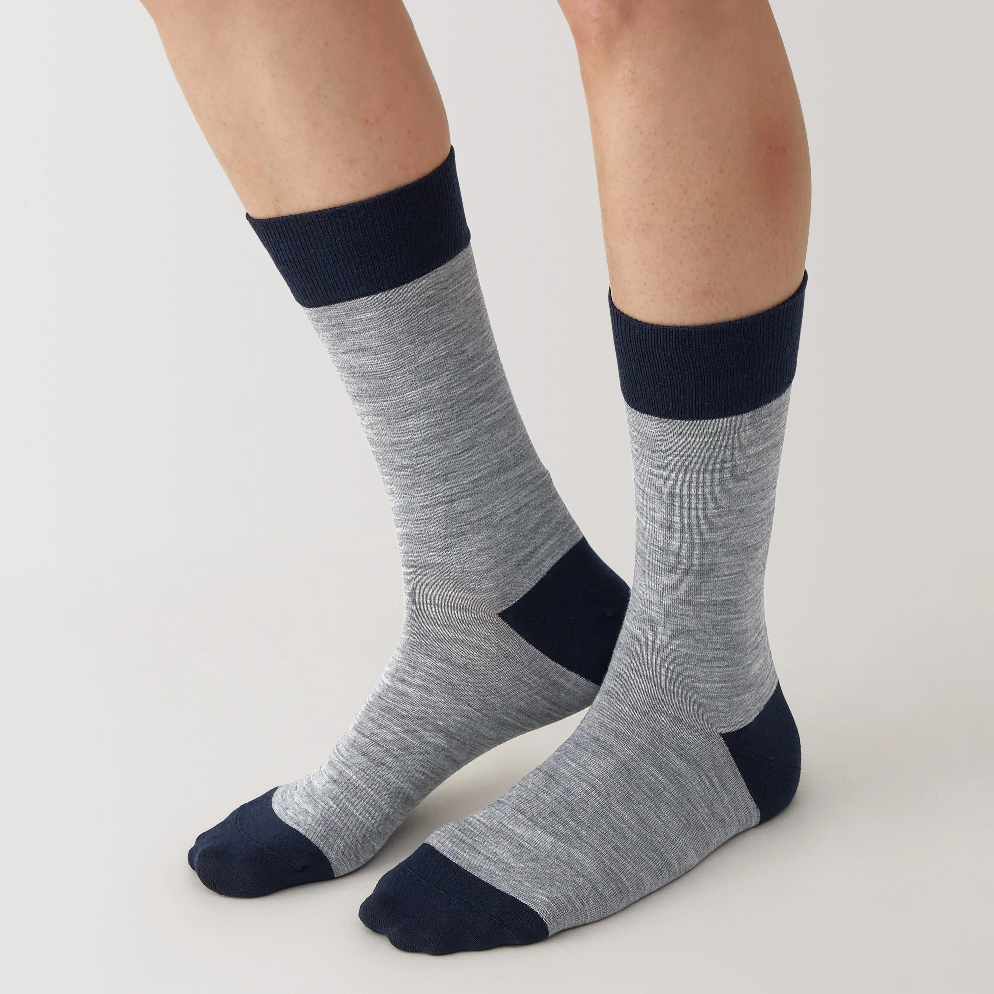 Right Angle Lustrous Wool Mix Thin Socks - Image 2