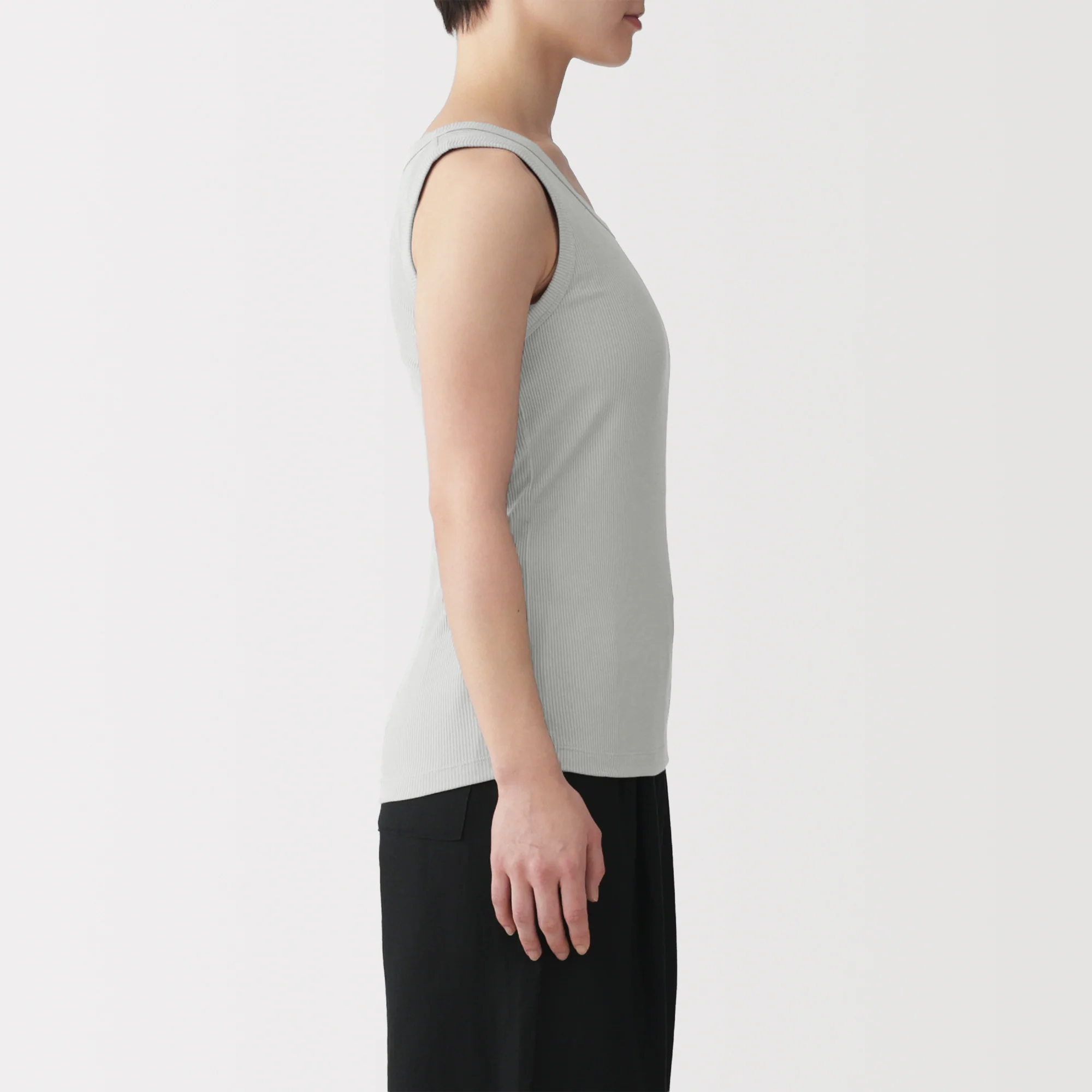 Lyocell Blend Rib Tank Top - Image 37
