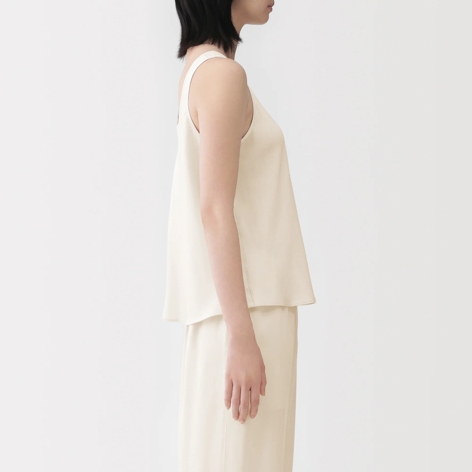 Lyocell Satin Flared Tank Top - Image 12