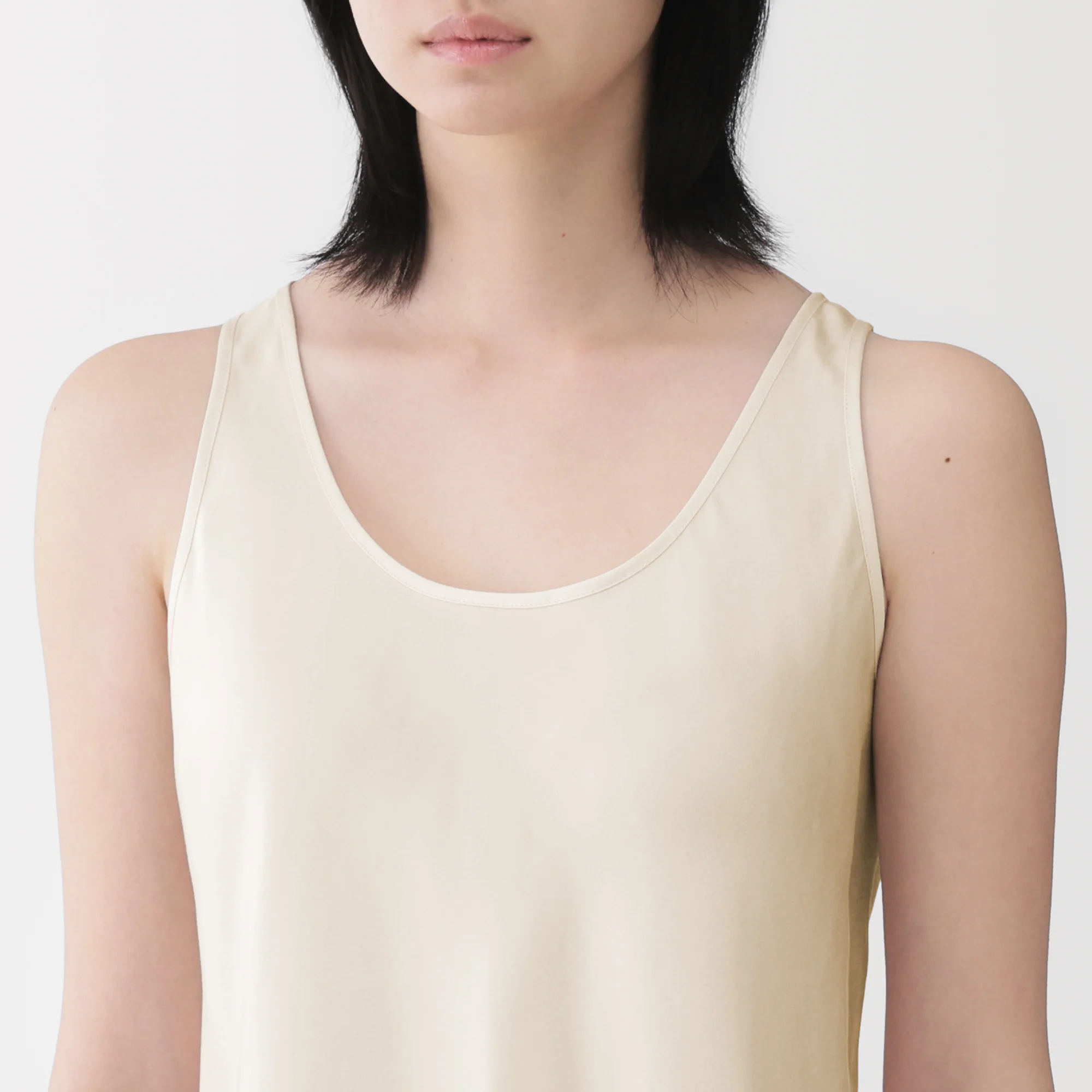 Lyocell Satin Flared Tank Top - Image 7