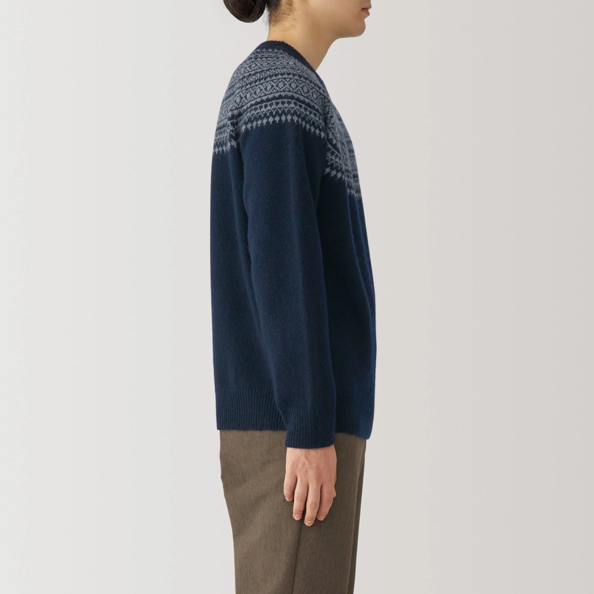 Men's Andes Wool Brushed Weave Crew Neck Sweater - Image 5