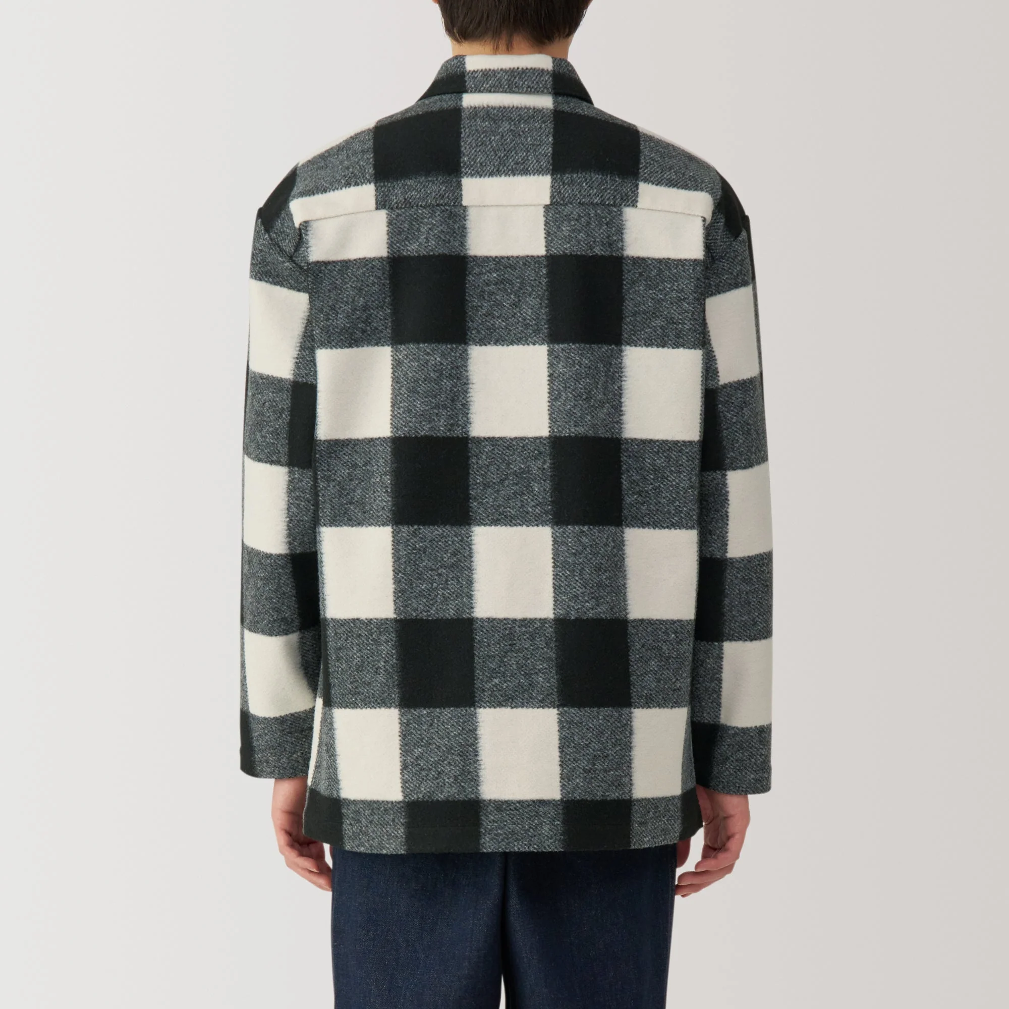 Men's Brushed Stretch Checkered Shirt Jacket - Image 16