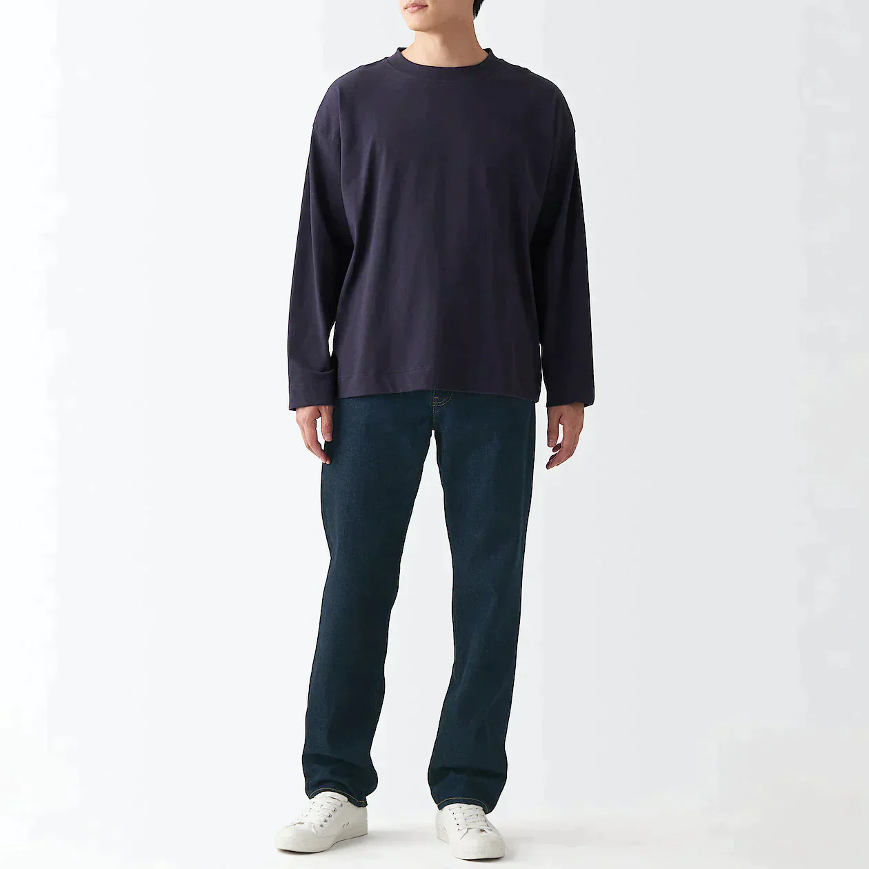 Men's Denim Regular Pants Dark Navy (L 32inch / 82cm) - Image 4