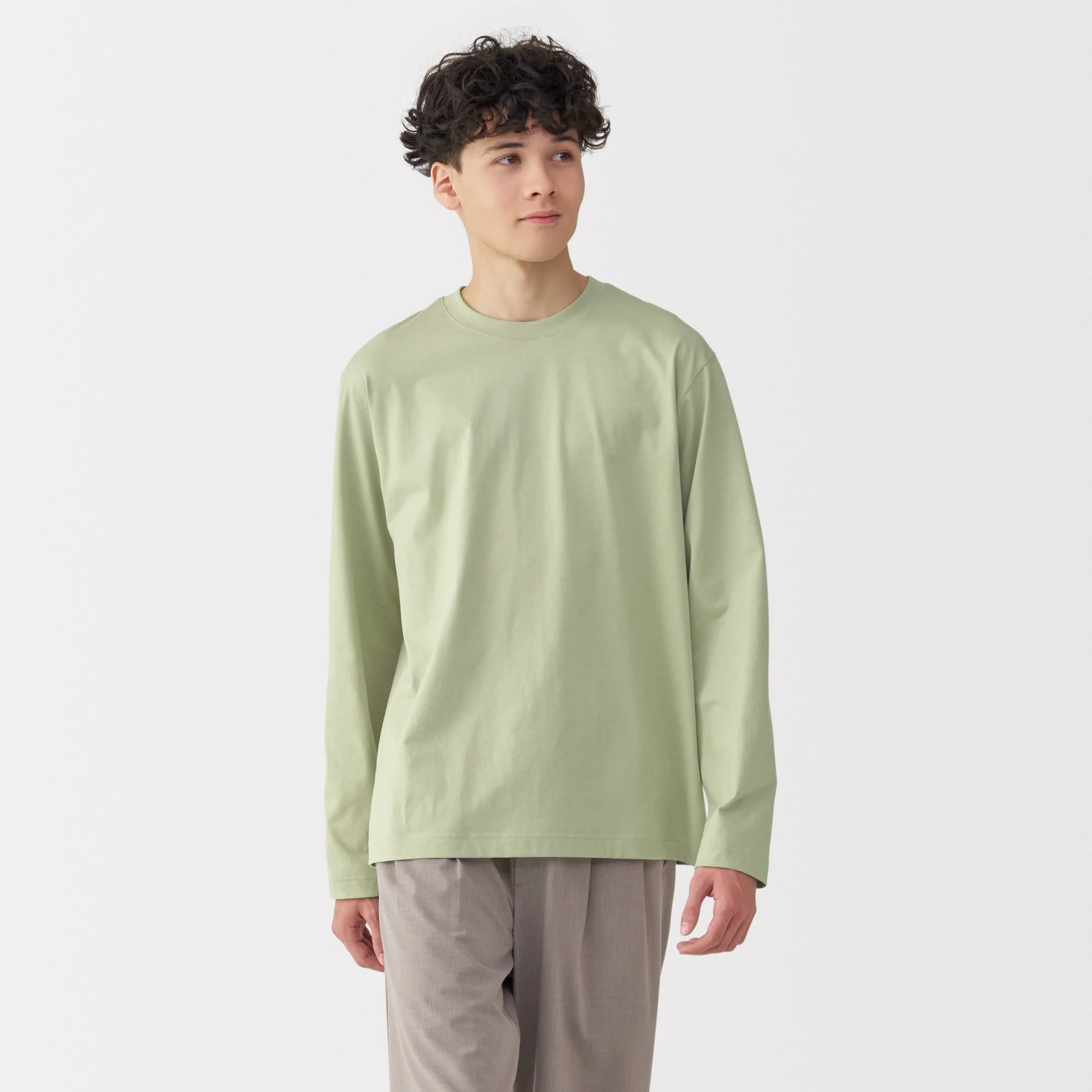 Men's Jersey Crew Neck Long Sleeve T-Shirt - Image 3