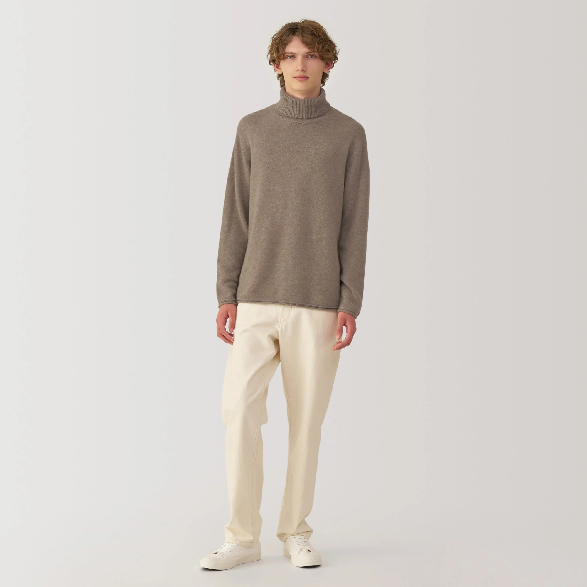 Labo Men's Natural Cashmere Turtleneck Sweater - Image 8