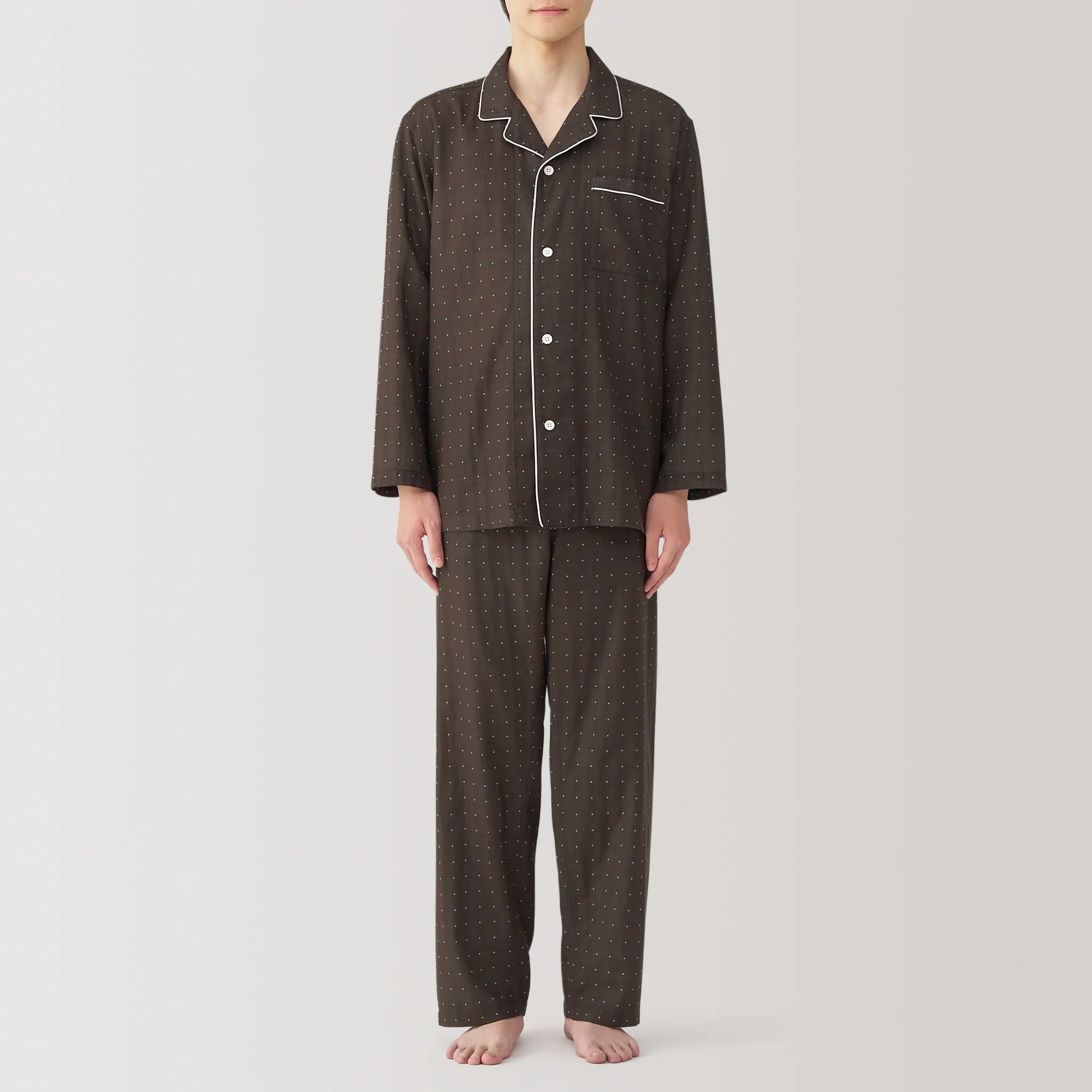 Men's Side Seamless Double Gauze Pajamas - Image 16