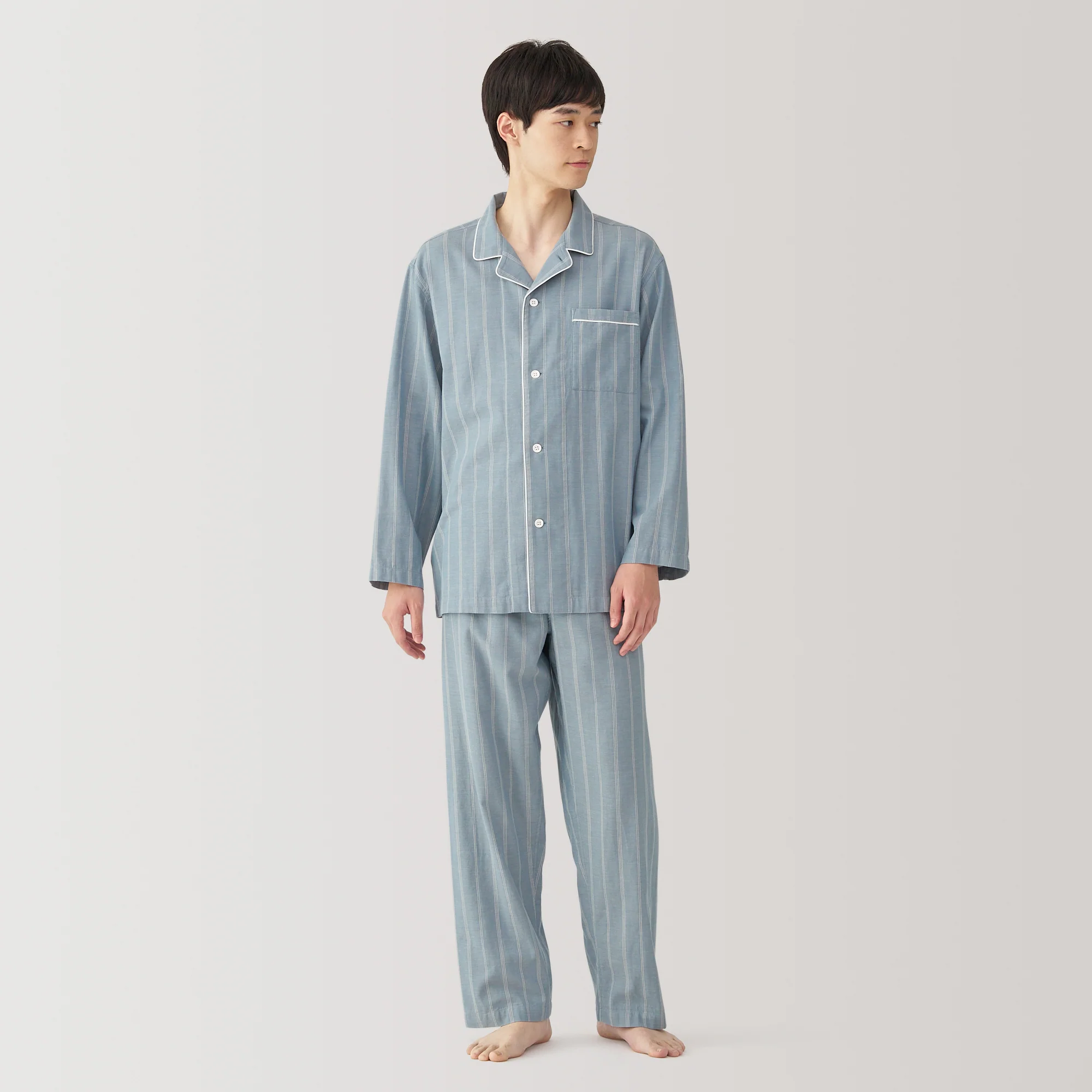Men's Side Seamless Double Gauze Pajamas - Image 27