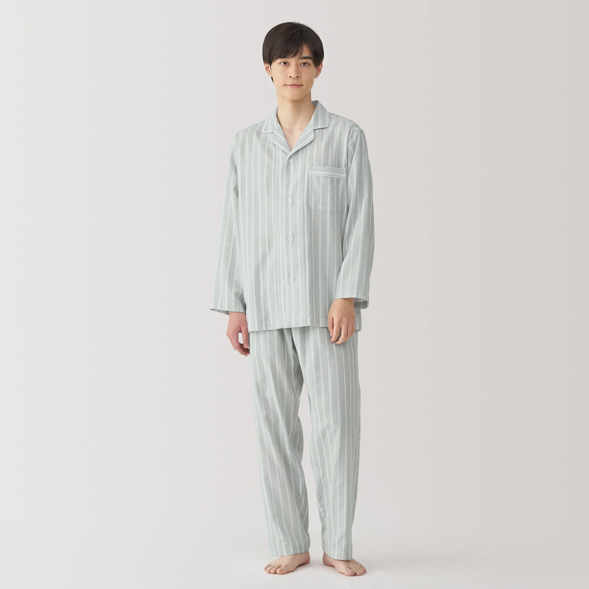 Men's Side Seamless Double Gauze Pajamas - Image 27