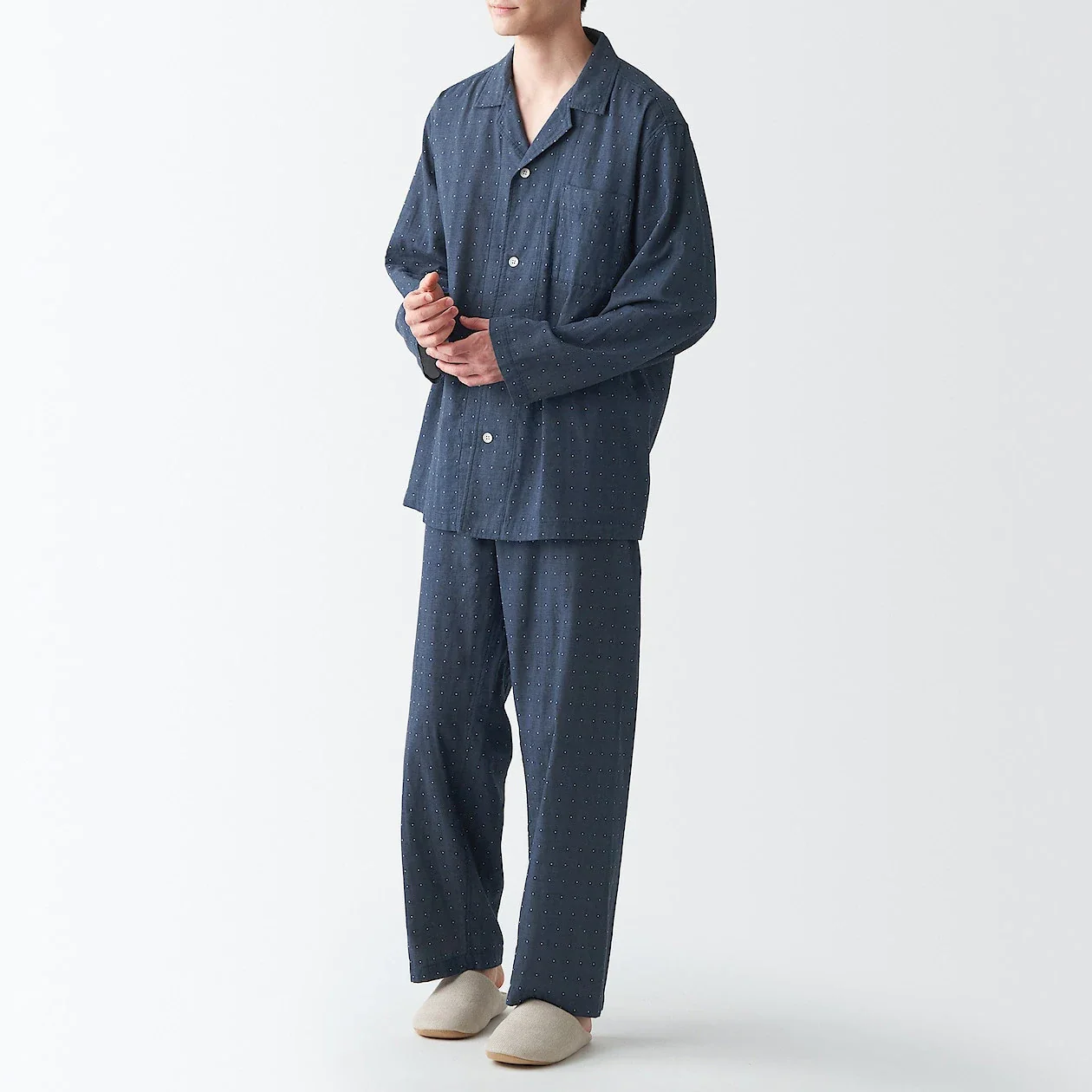 Men's Side Seamless Double Gauze Pajamas - Image 13