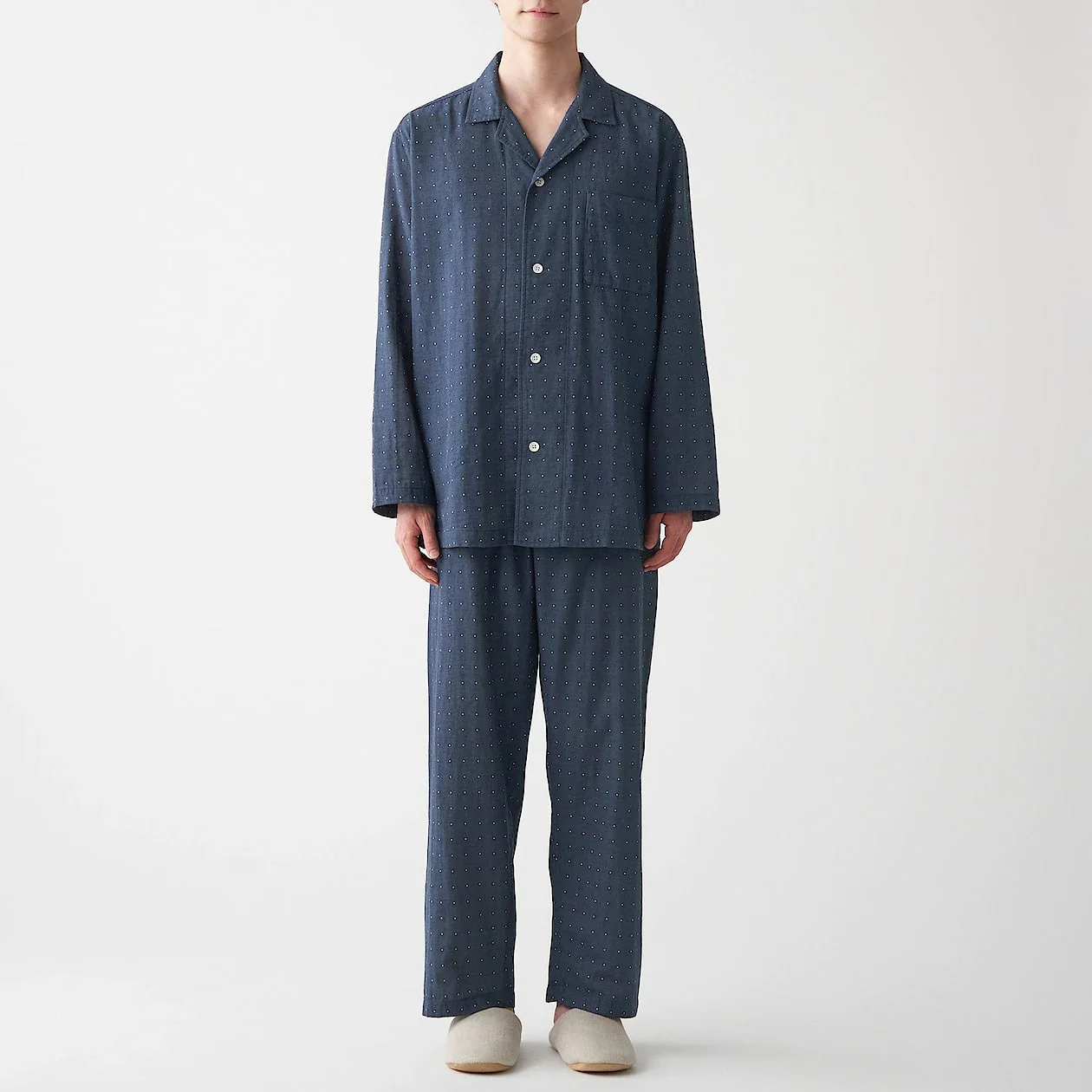 Men's Side Seamless Double Gauze Pajamas - Image 14