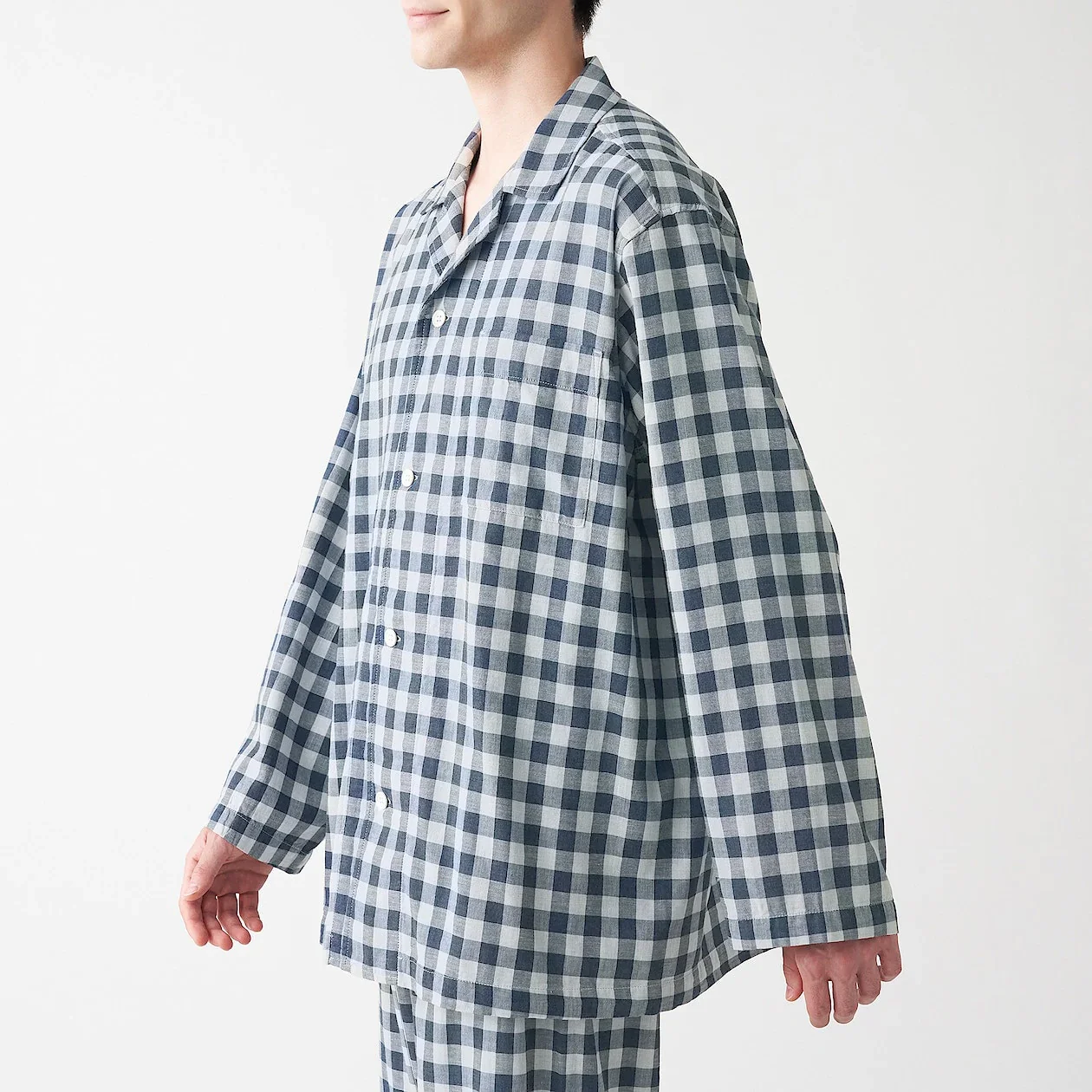 Men's Side Seamless Double Gauze Pajamas - Image 40