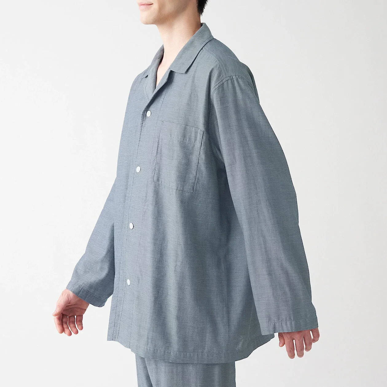 Men's Side Seamless Double Gauze Pajamas - Image 7