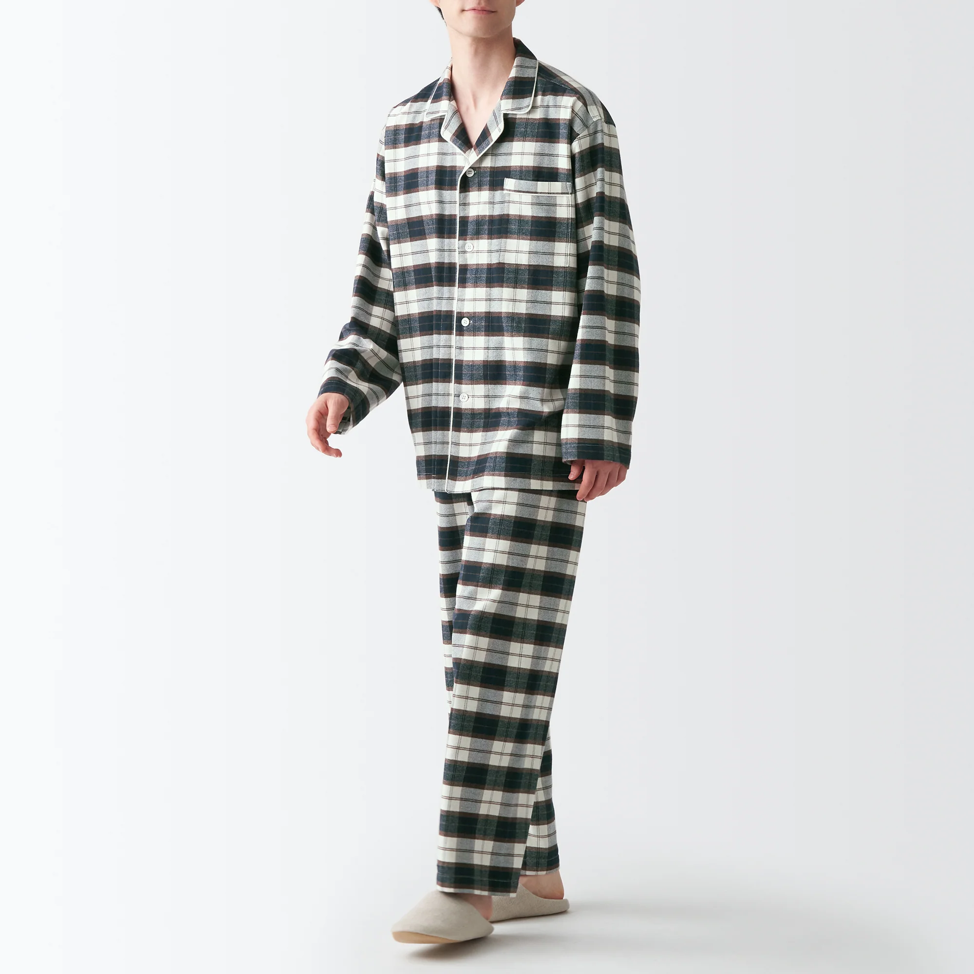 Men's Side-Seamless Flannel Pajamas - Image 43