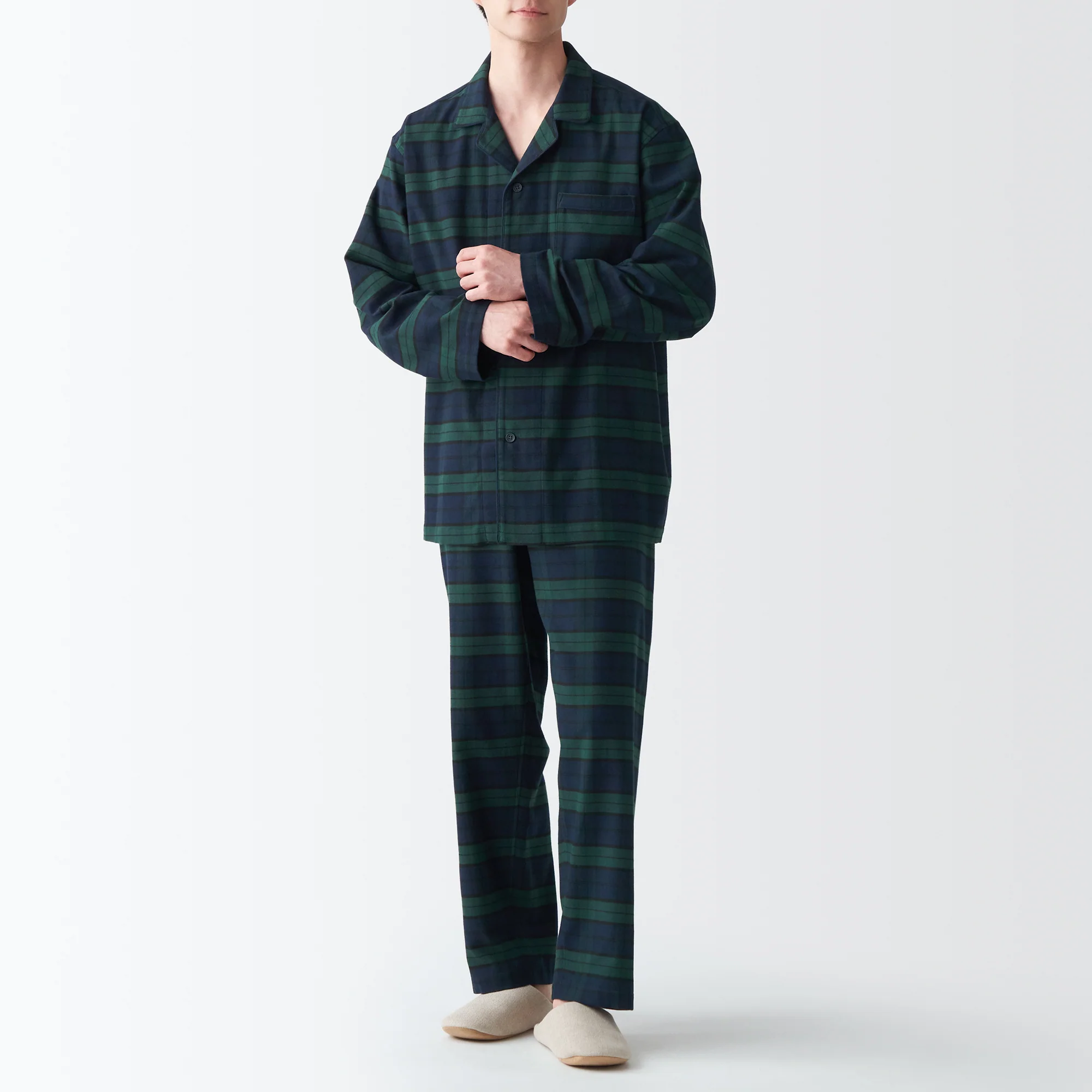 Men's Side-Seamless Flannel Pajamas - Image 53
