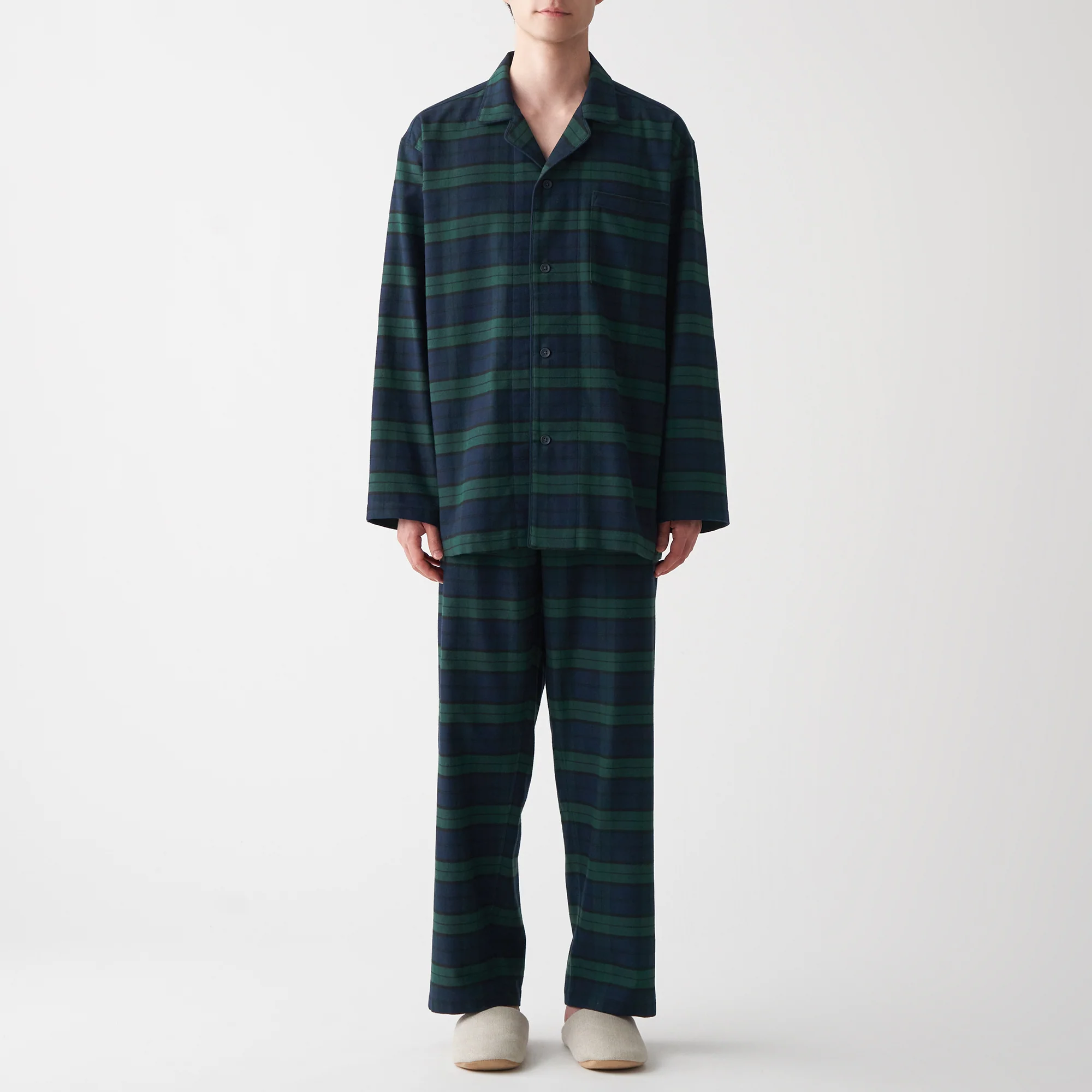 Men's Side-Seamless Flannel Pajamas - Image 56