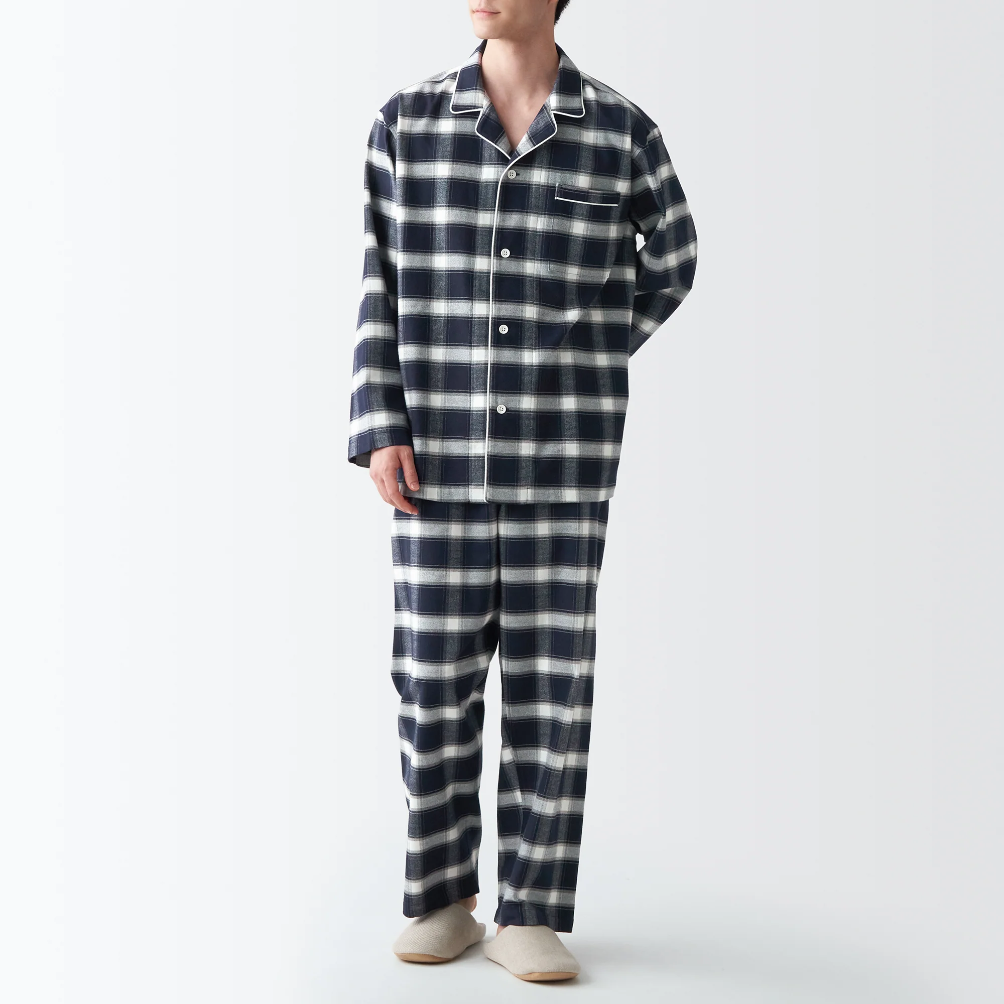 Men's Side-Seamless Flannel Pajamas - Image 63