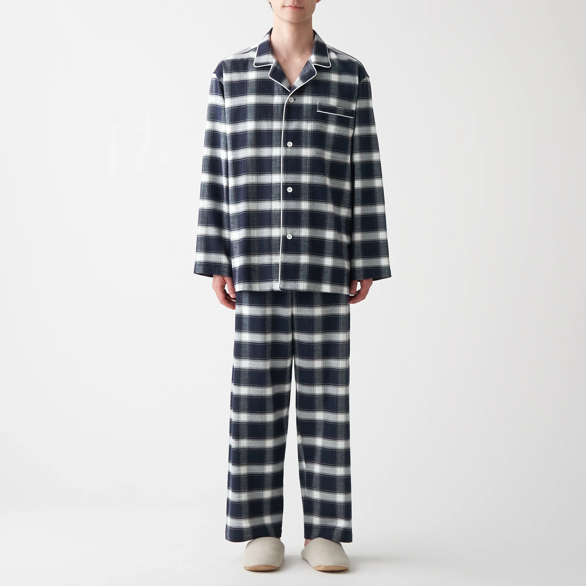 Men's Side-Seamless Flannel Pajamas - Image 66