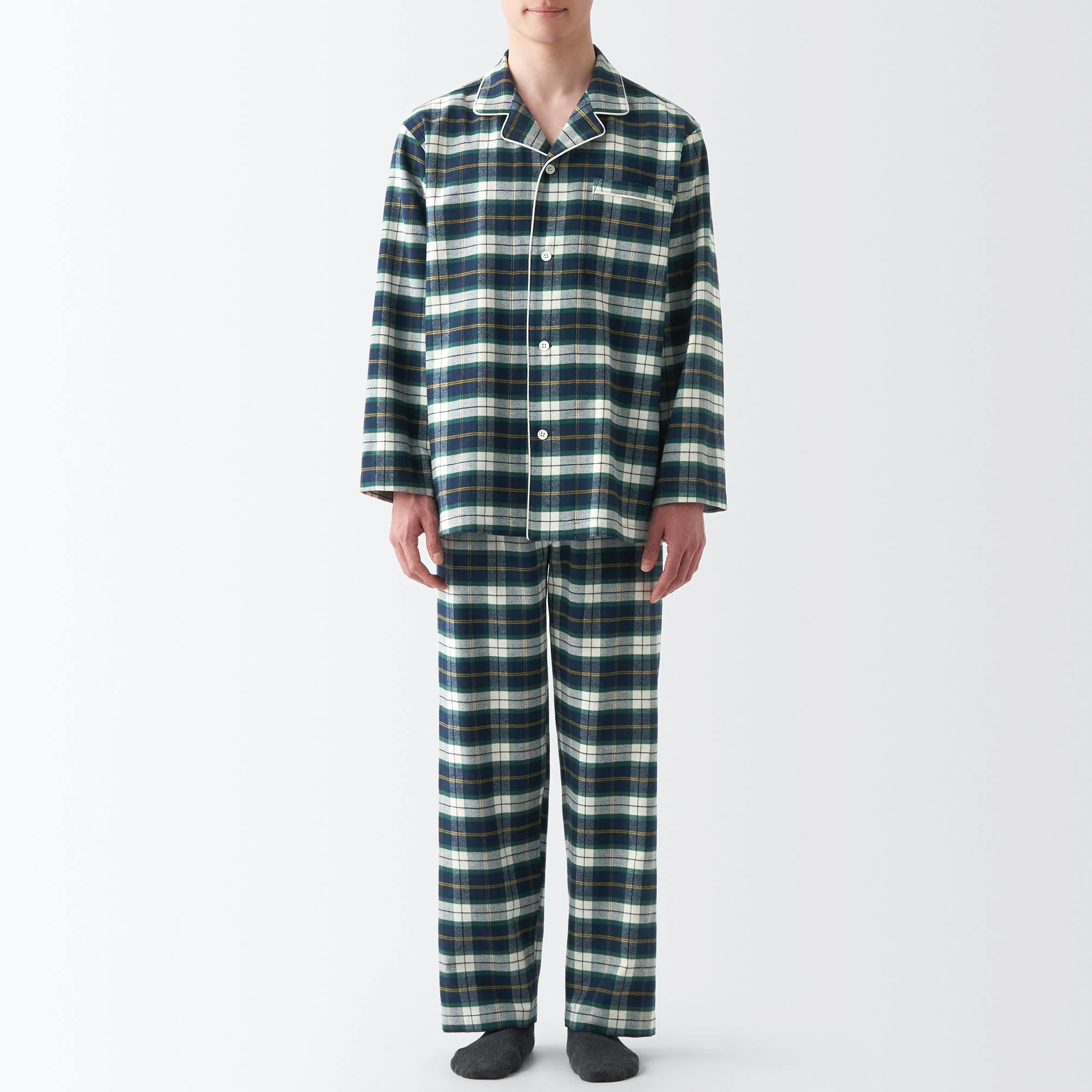 Men's Side Seamless Flannel Pajamas - Image 3