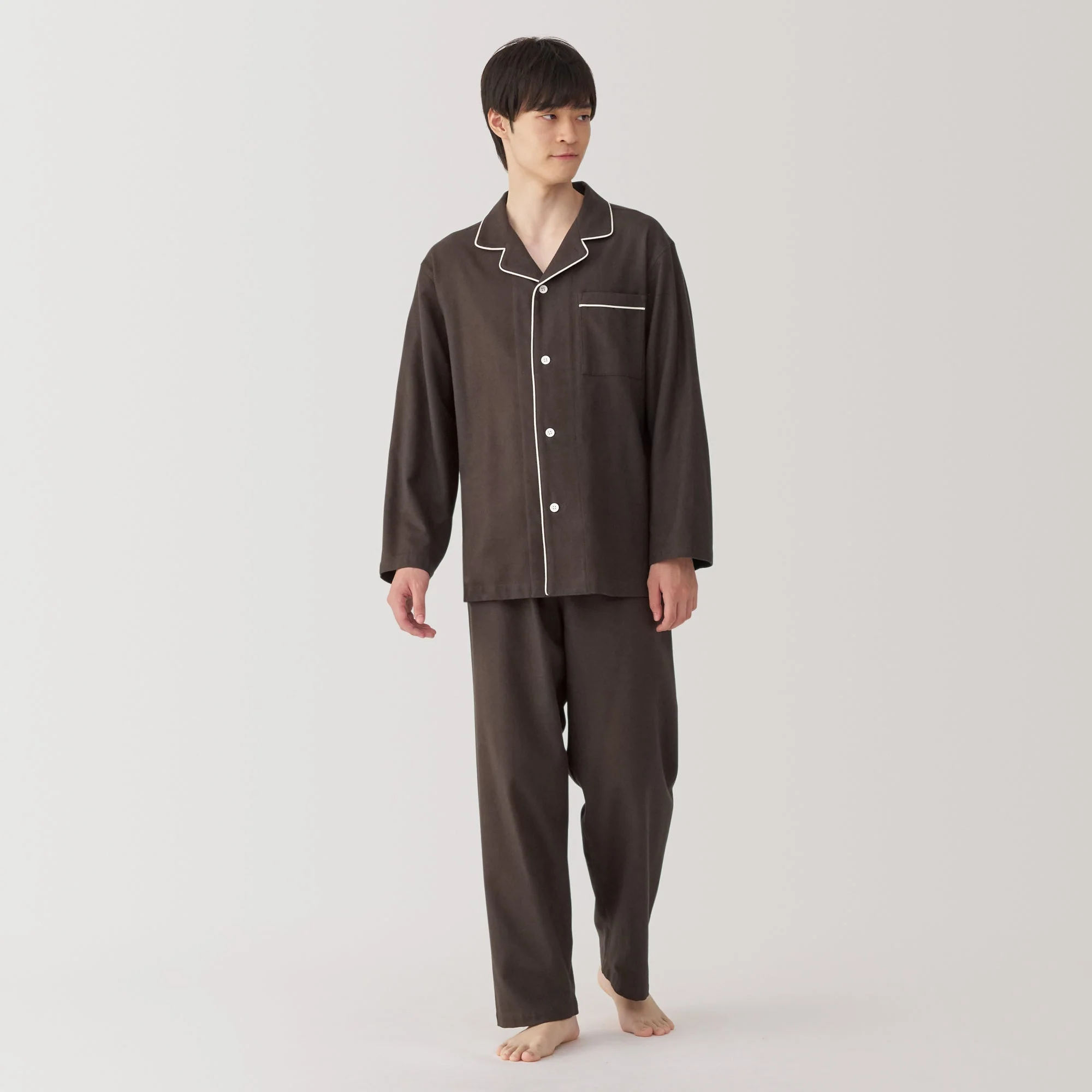 Men's Side Seamless Flannel Pajamas - Image 25