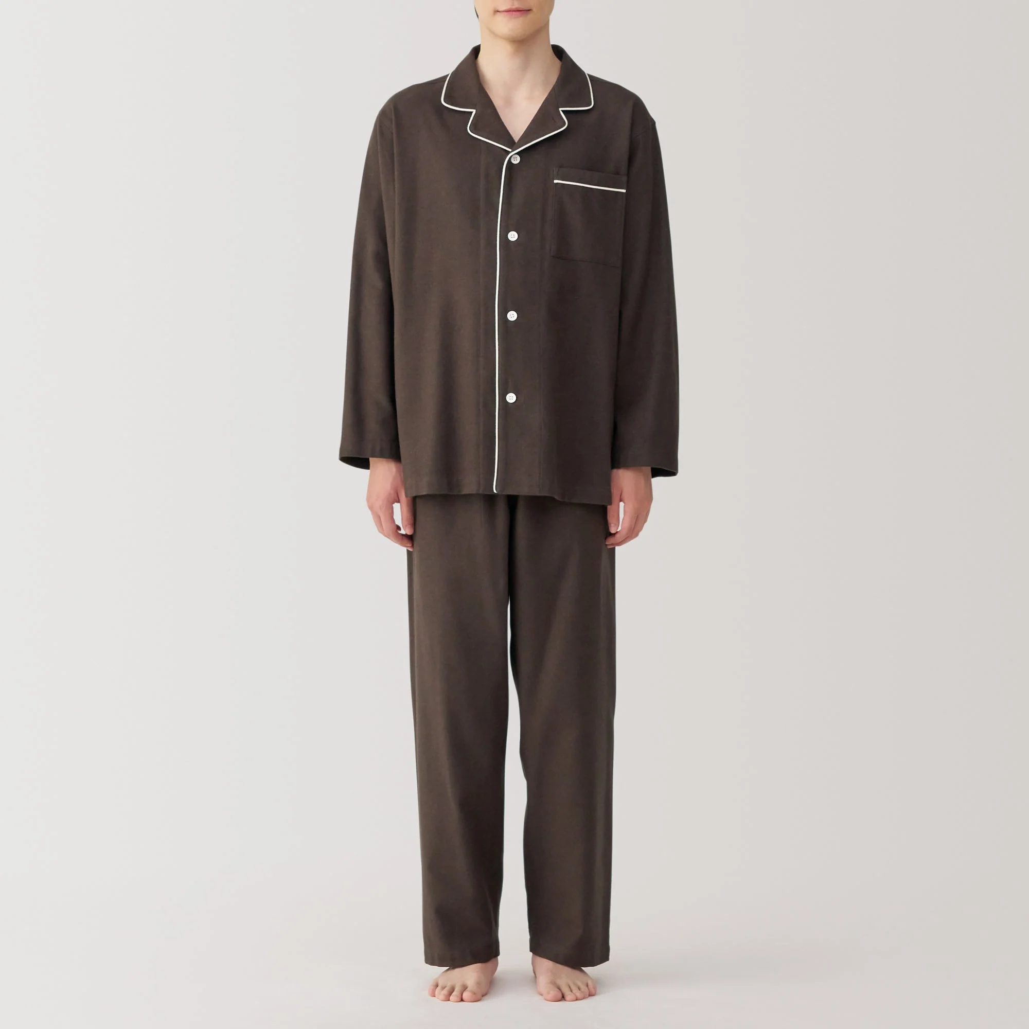 Men's Side Seamless Flannel Pajamas - Image 26