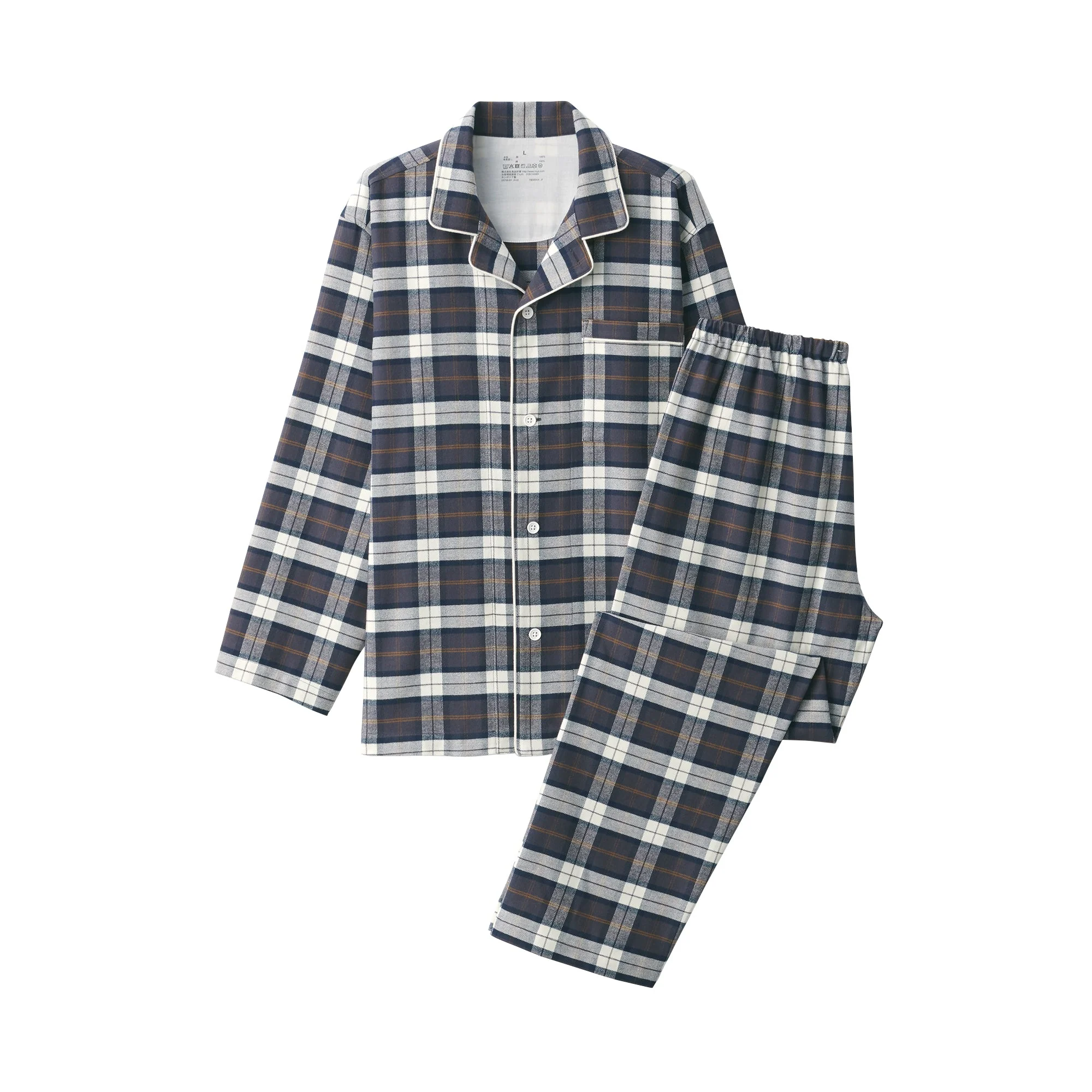 Men's Side Seamless Flannel Pajamas - Image 46