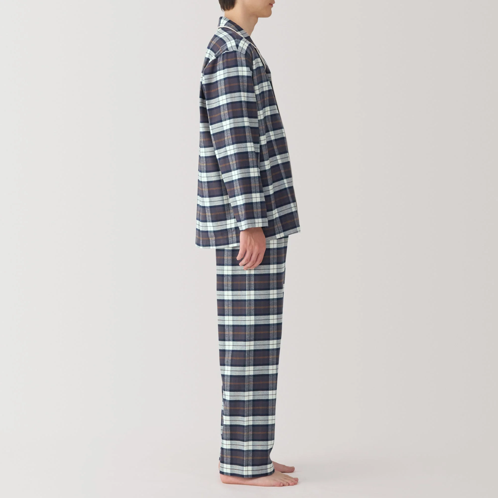Men's Side Seamless Flannel Pajamas - Image 49