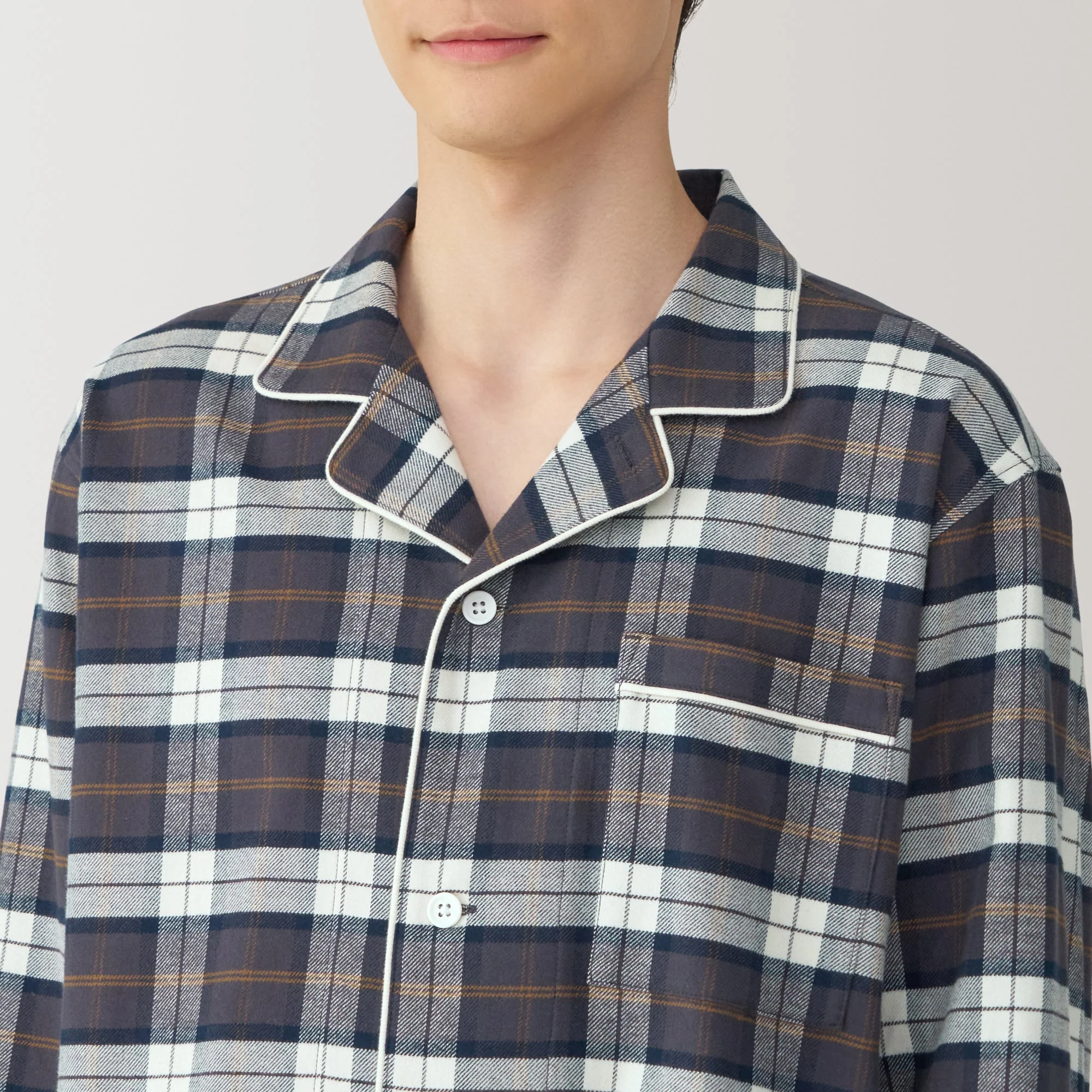 Men's Side Seamless Flannel Pajamas - Image 51