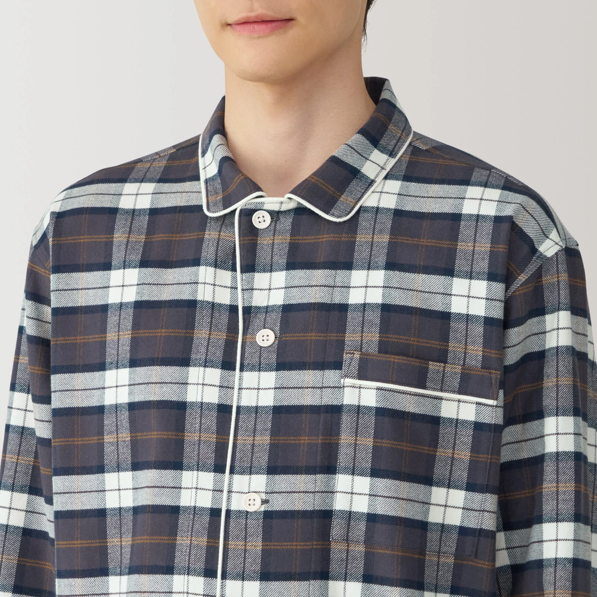 Men's Side Seamless Flannel Pajamas - Image 52