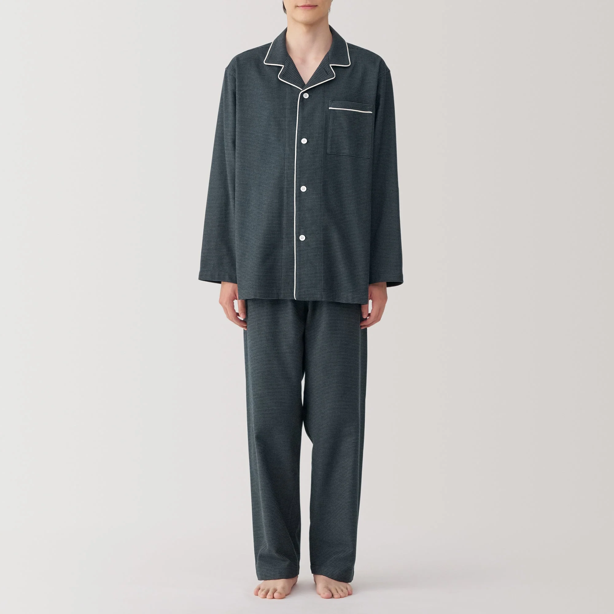 Men's Side Seamless Flannel Pajamas - Image 59